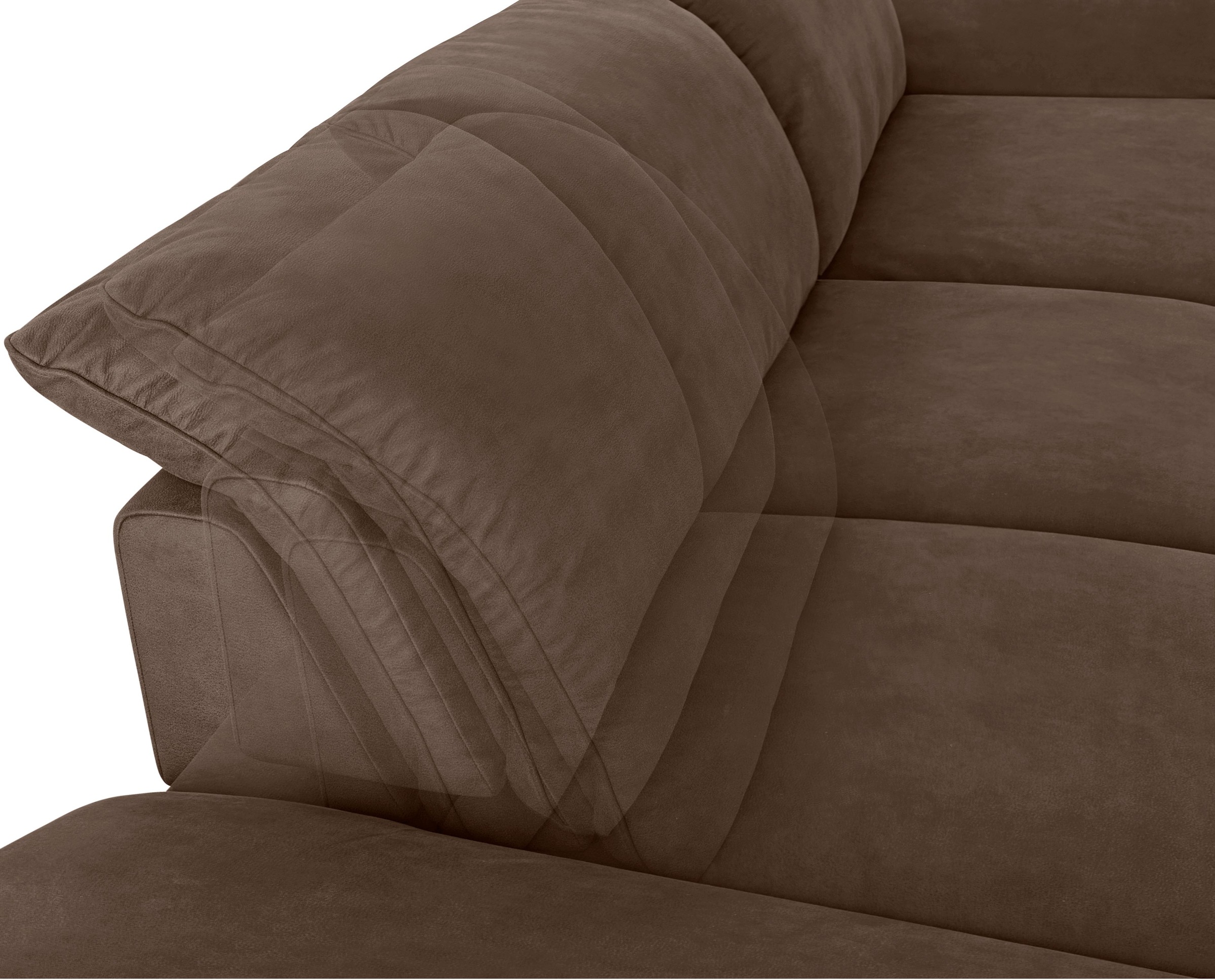 W.SCHILLIG Ecksofa »enjoy&MORE, Designsofa, bequem, zeitlos und elegant, L-Form«, Sitztiefenverstellung, Füße schwarz pulverbeschichtet, Breite 340 cm