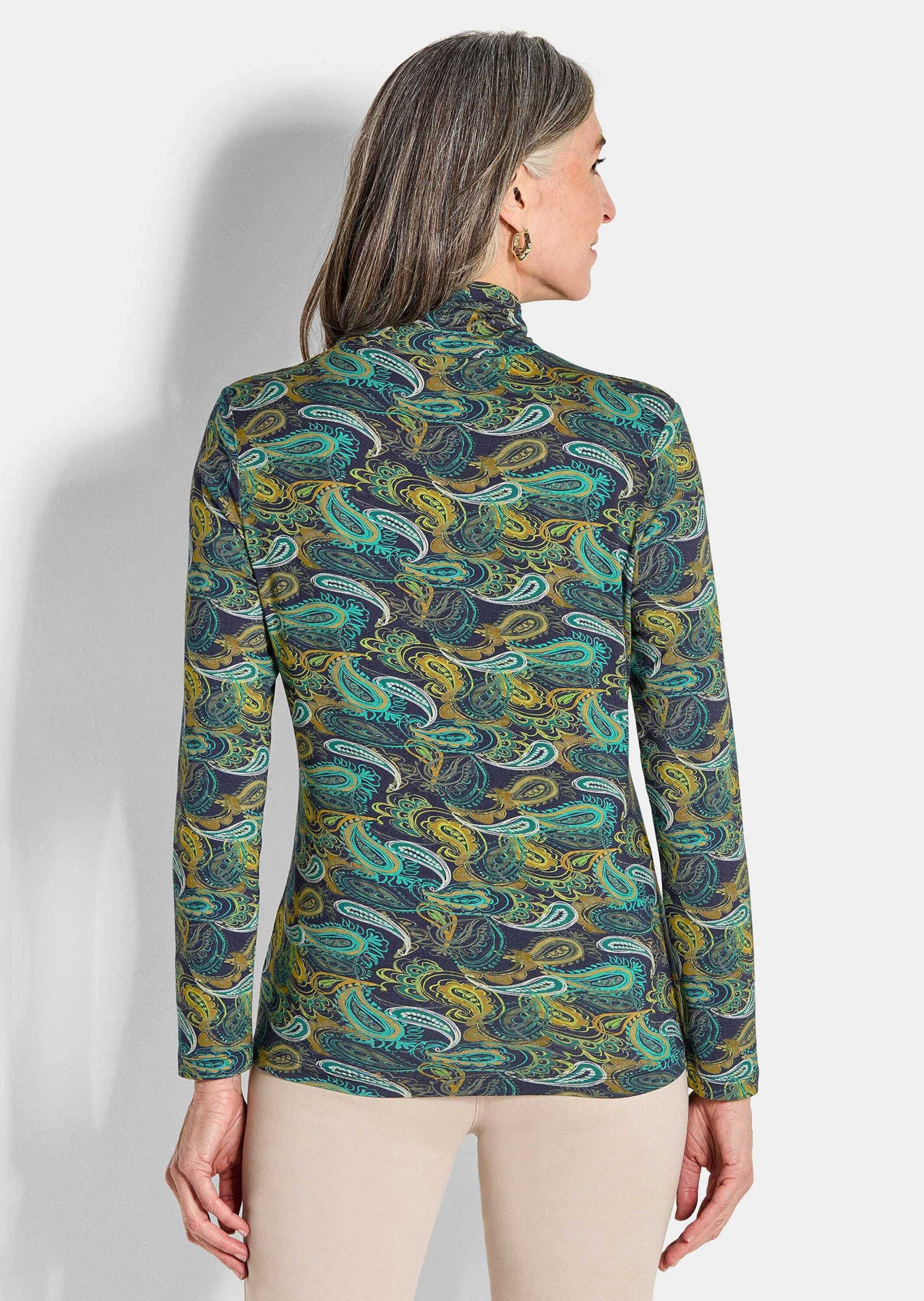 GOLDNER Langarmshirt »Jersey-Shirt mit Paisley-Muster«