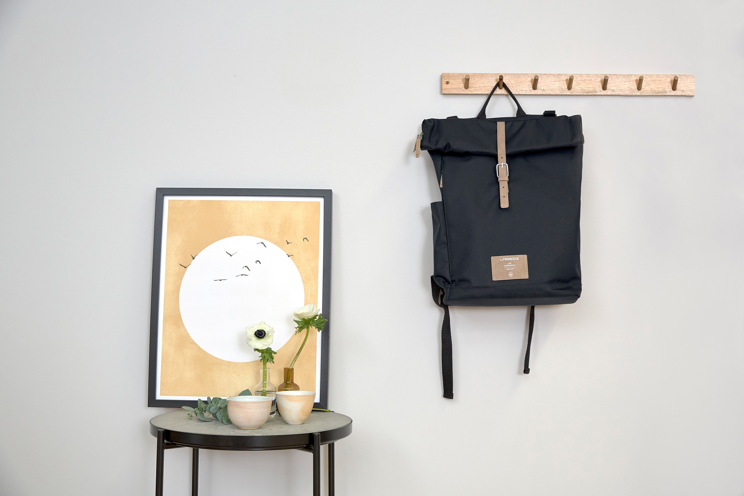 LÄSSIG Wickelrucksack »Green Label, Rolltop, night Blue«, PETA-approved vegan; zum Teil aus recyceltem Material