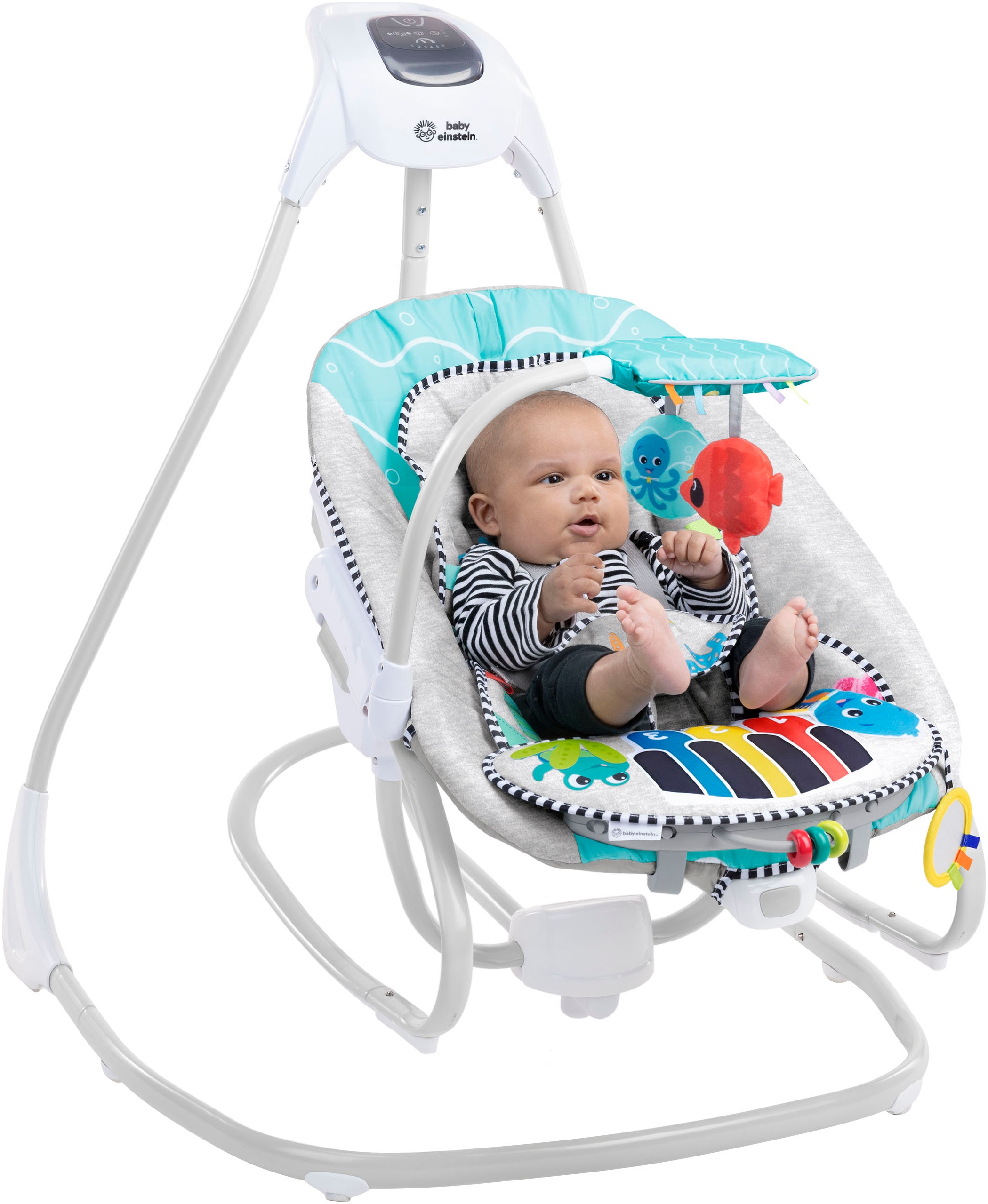 Baby Einstein Babywippe »Kick to It 4-in-1 Musical Swing & Rocker« bis 9 kg mit Sound-Effekt