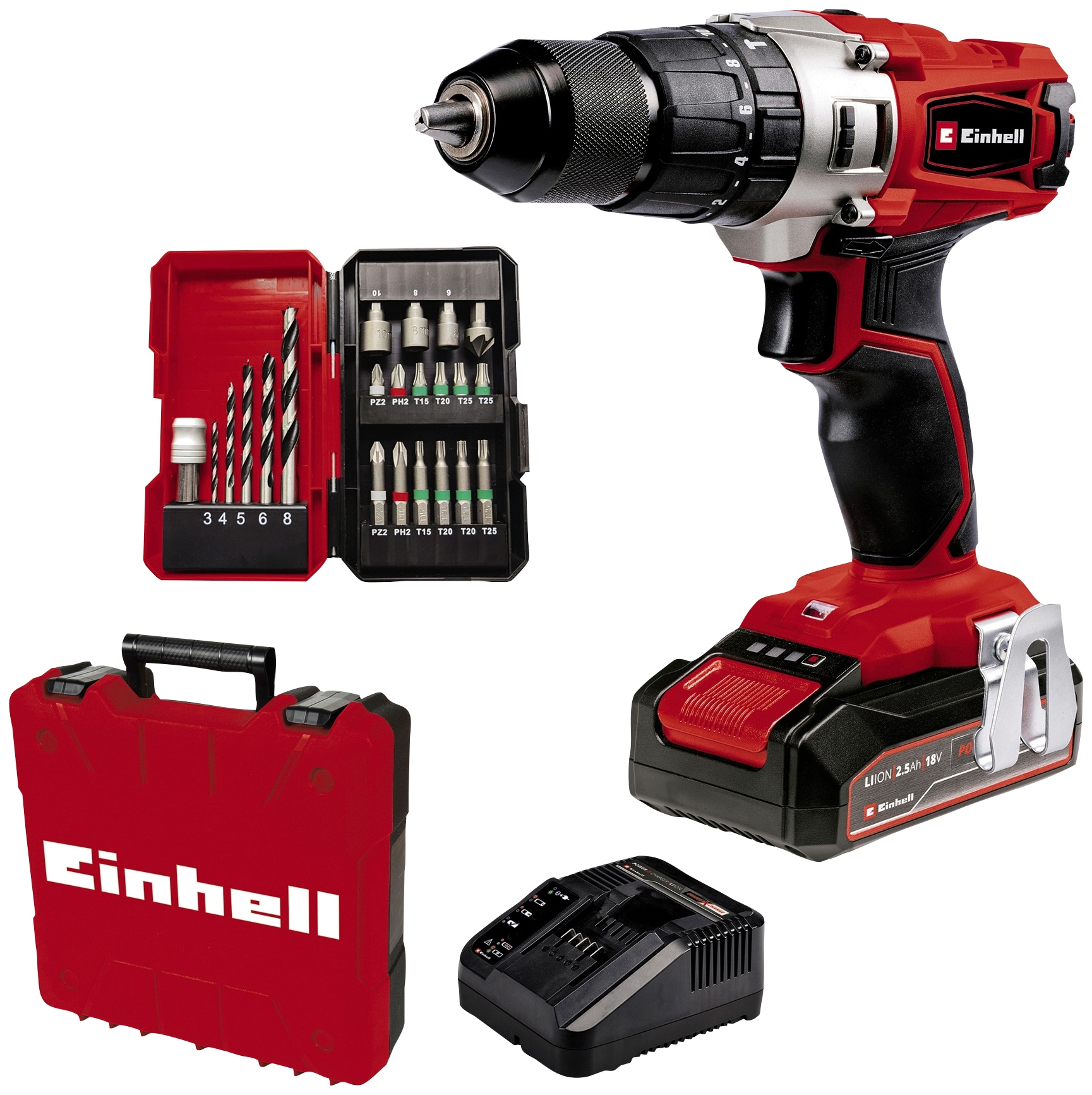 Einhell Akku-Schlagbohrschrauber »TE-CD 18/2 Li-i +22 (1x2,5 Ah)«, inklusive Koffer,... kaufen