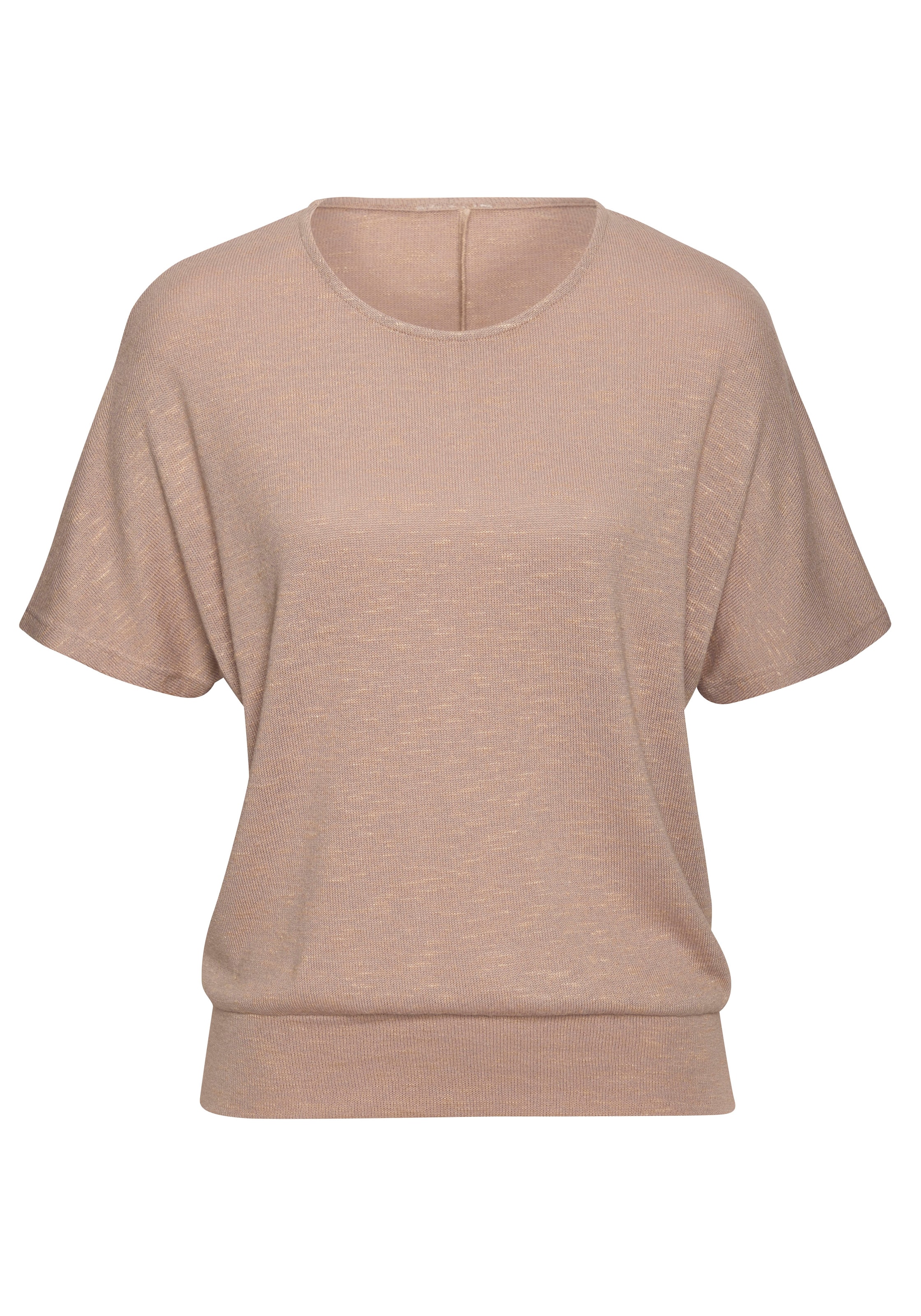 Vivance Kurzarmshirt »mit breitem Bund«, aus weichem Viskose-Feinstrick