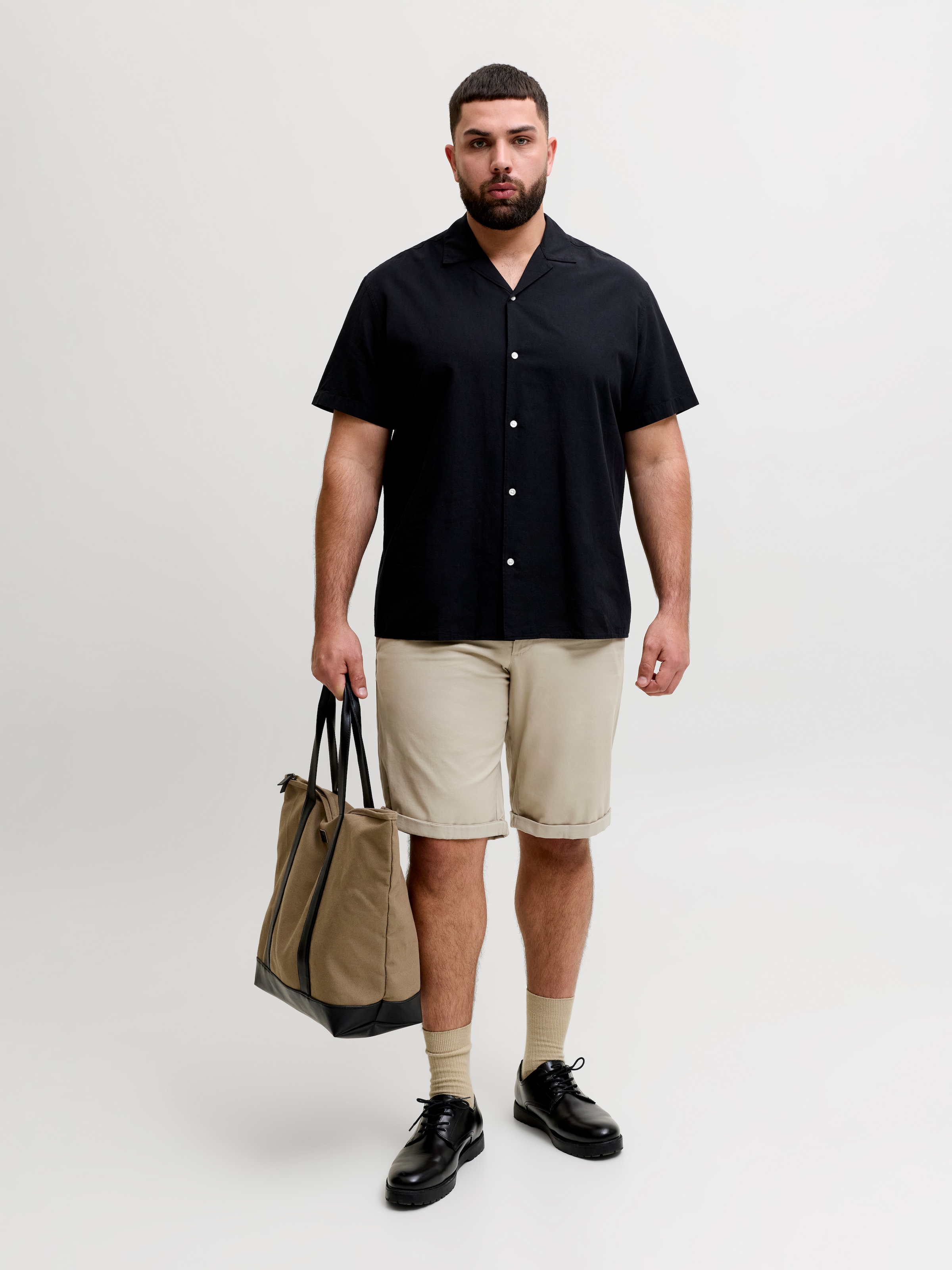 Jack & Jones PlusSize Chinoshorts »JPSTBOWIE JJSHORTS SOLID SN  PLS«  mit Umschlag