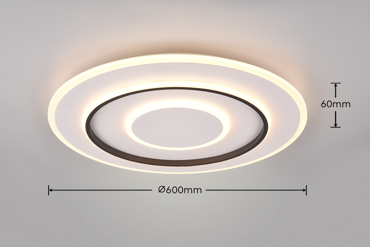 REALITY Leuchten LED Deckenleuchte »JORA, Deckenlampe Schlafzimmer mit Sleep Timer, Nachtlicht, dimmbar,« LED-Board 1 Stk. warmweiß - kaltweiß Lichtfarbe einstellbar CCT, Memoryfunktion, inkl Fernbedienung