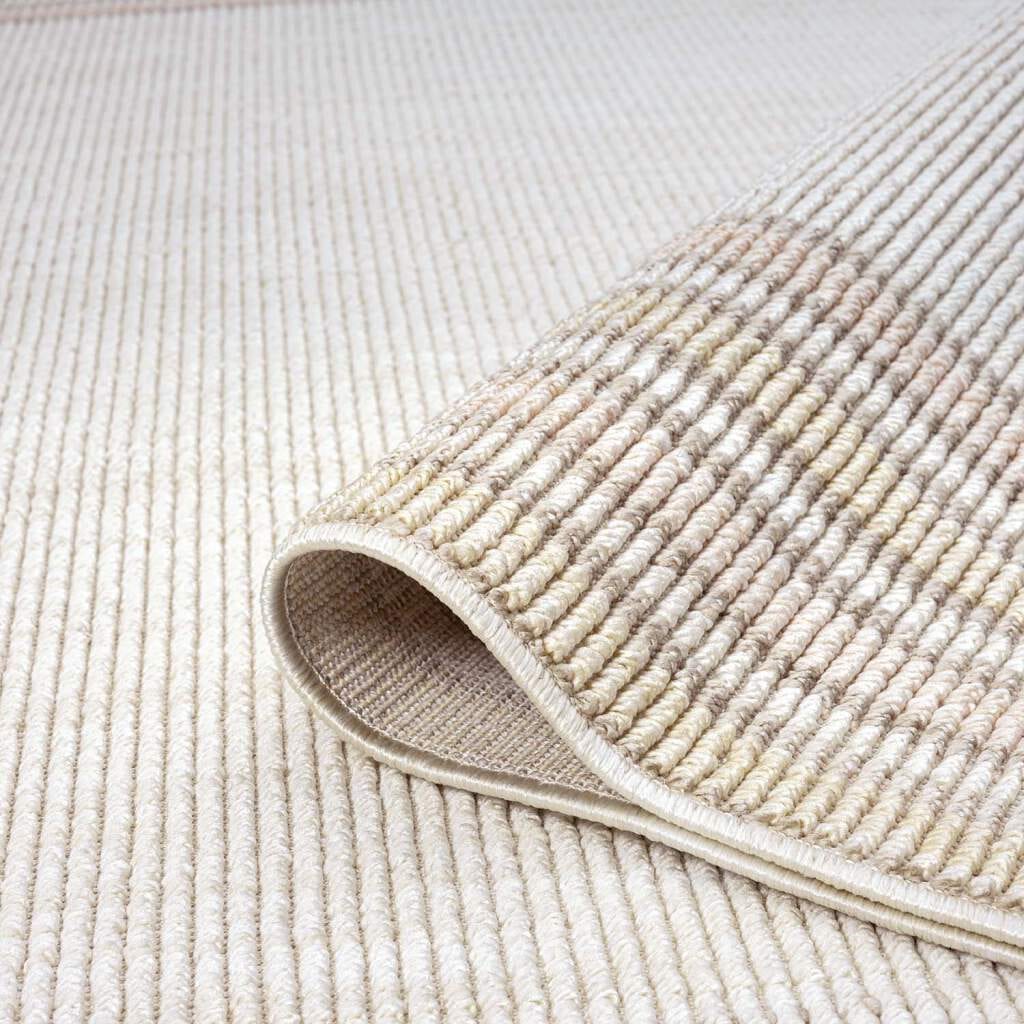 Carpet City Teppich »CLASICO 9068«, rechteckig, 11 mm Höhe, Läufer, Kurzflor, Hochtief-Muster, Boho, Fransen, Wohnzimmer
