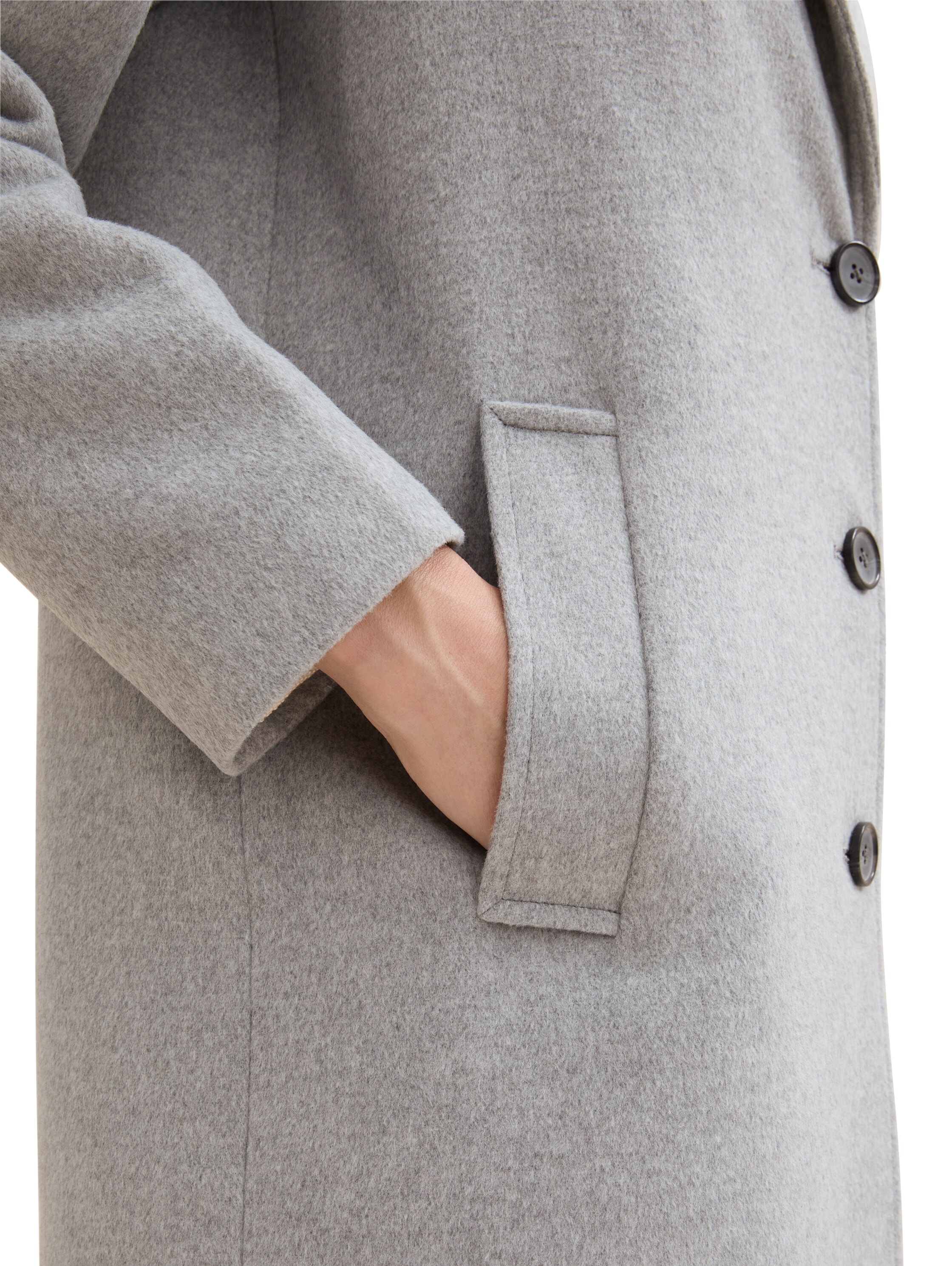 TOM TAILOR Kurzmantel, mit Wolle