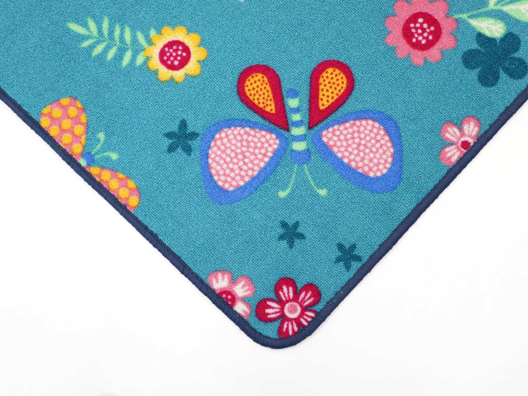 Primaflor-Ideen in Textil Kinderteppich »PAPILLON«, rechteckig, Motiv Schmetterlinge, Kinderzimmer