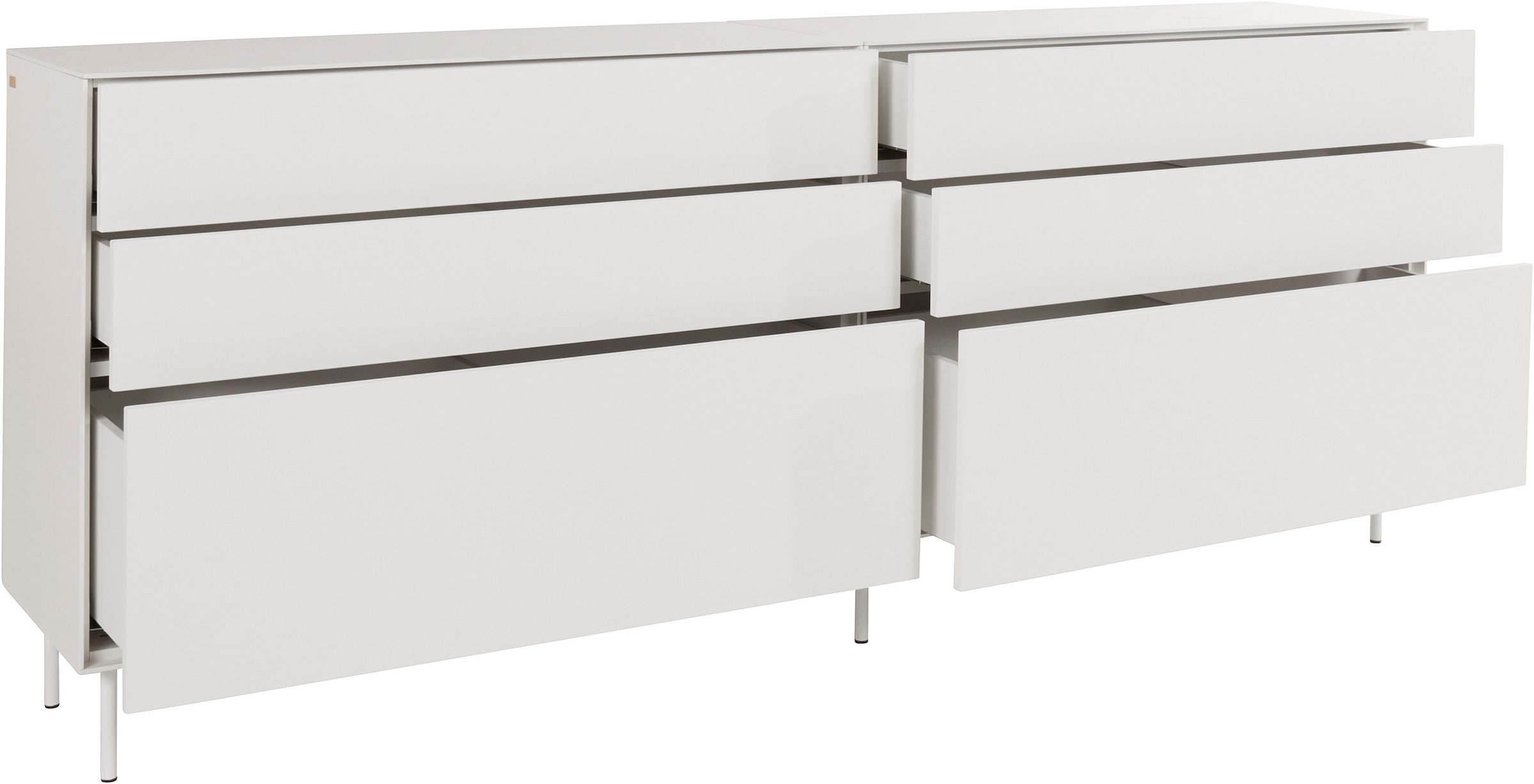 LeGer Home by Lena Gercke Sideboard »Essentials«, (2 St.), Breite: 224cm, MDF lackiert, Push-to-open-Funktion