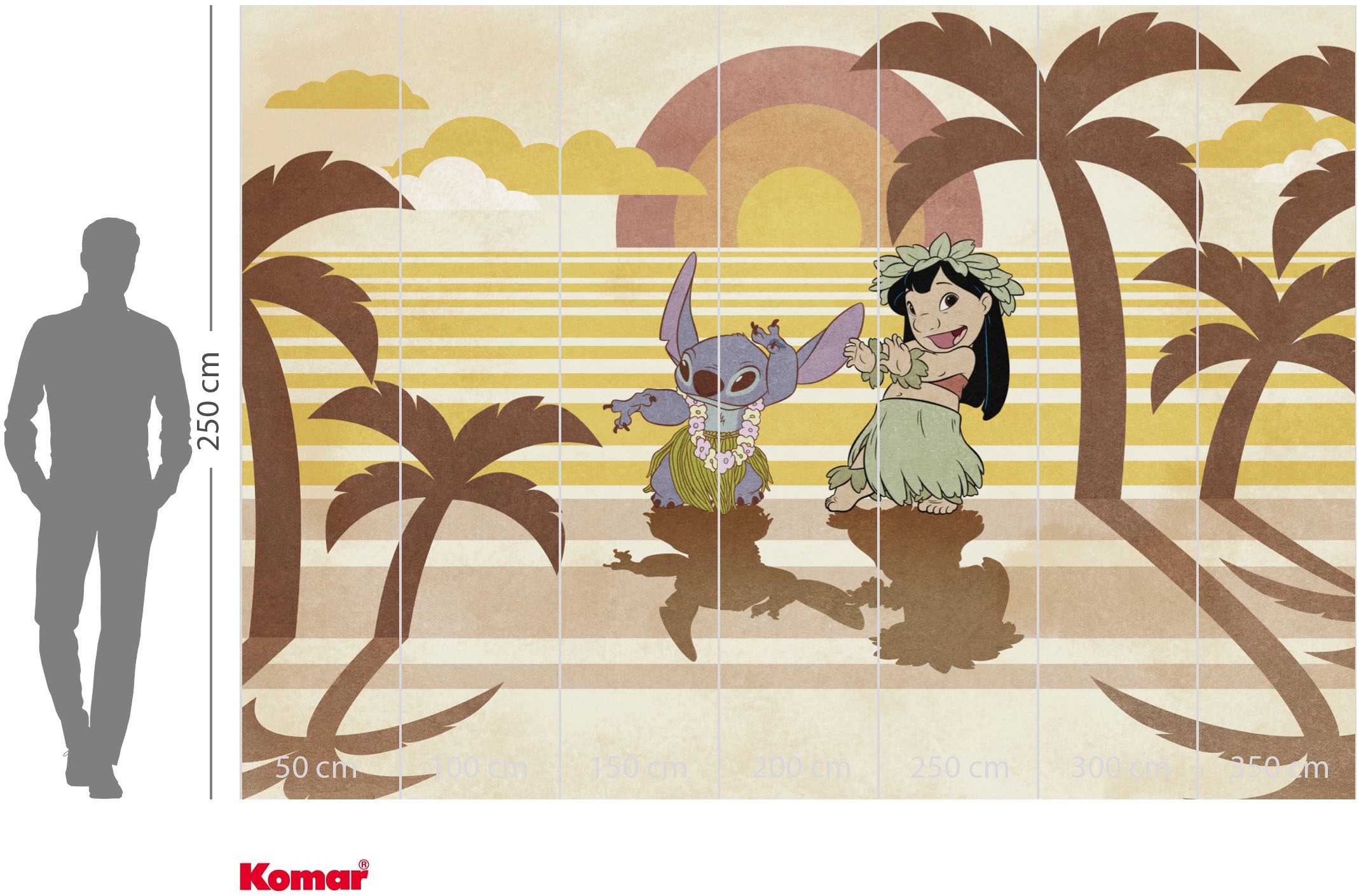 Komar Fototapete »Disney Lilo and Stitch Hula Harmony« Comic | bedruckt glatt