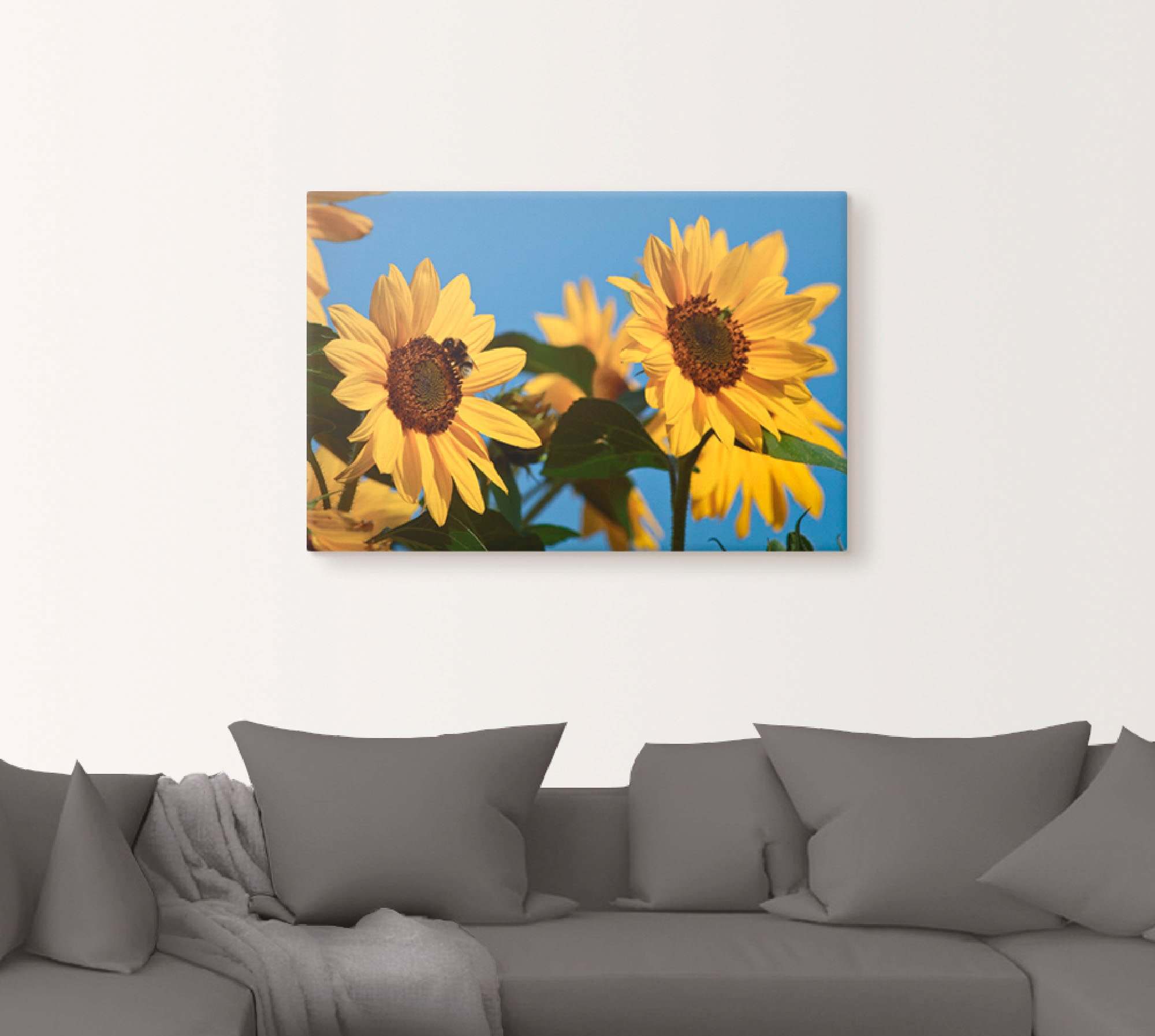 Artland Leinwandbild »Sonnenblumen« Blumen 1 Stk. tlg. auf Holzrahmen gespannt