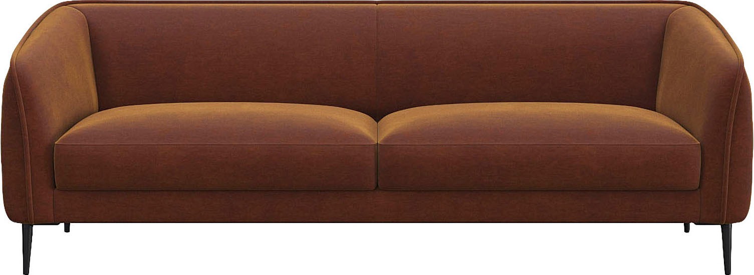 FLEXLUX 3-Sitzer »Belle Designsofa, Couch, bequem durch Kaltschaum im Sitz« Skandinavisches Design, In hochwertiger Verarbeitung