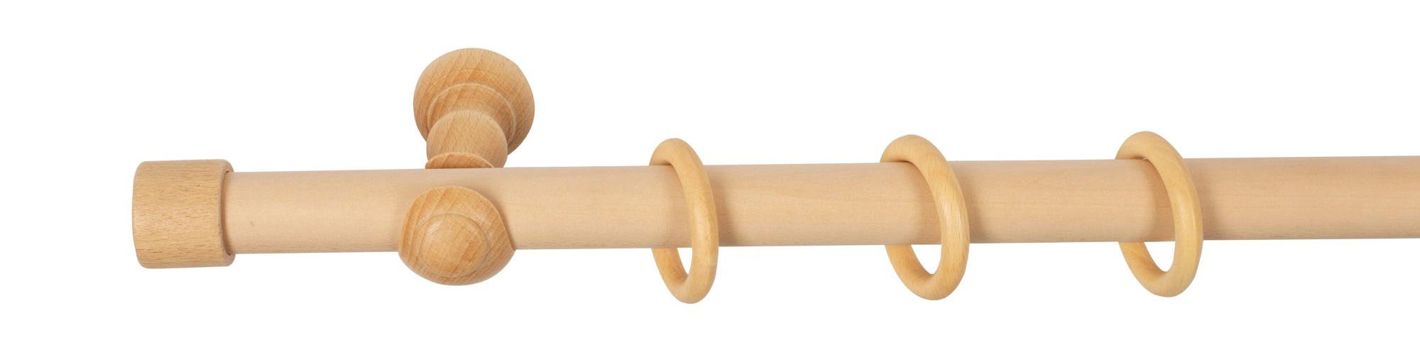 SN DECO GROUP Gardinenstange »Cafiro«, 1 läufig-läufig, Fixmaß, 28 mm, Holz, verschiedene Längen und Farben, Komplettset