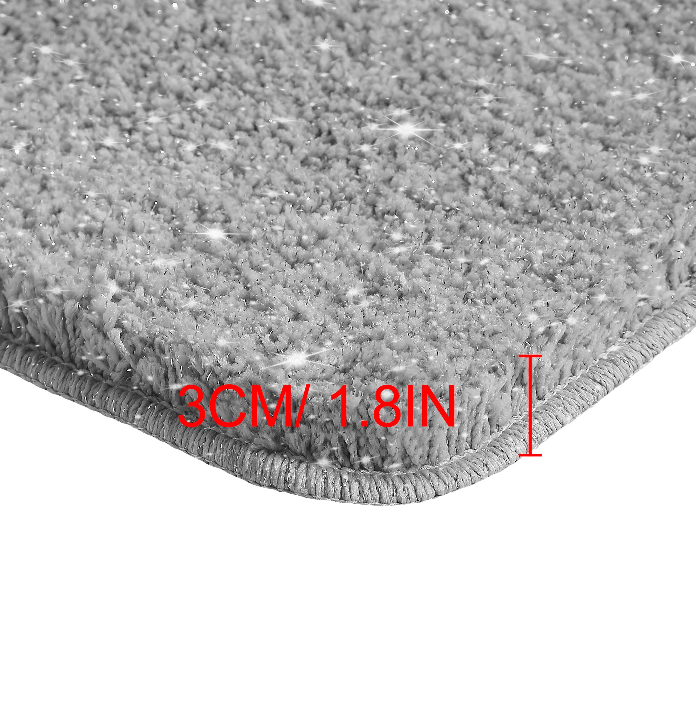 my home Badematte »Glitzer, Badvorleger, Badezimmer Teppich«, rutschhemmend beschichtet, fußbodenheizungsgeeignet-schnell trocknend-strapazierfähig, Badteppich, Akzente durch Glitzer-Garn