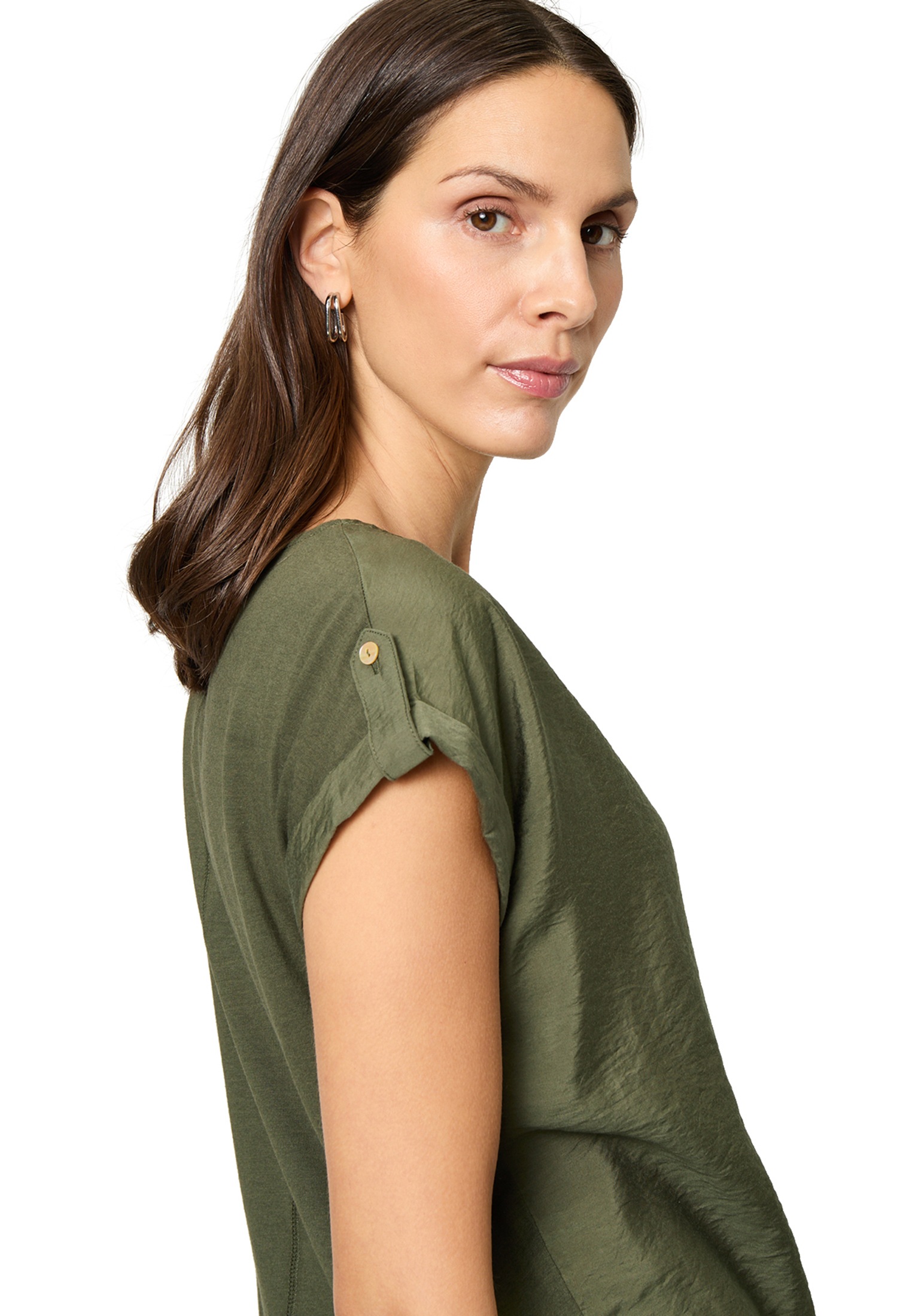 Zero Kurzarmshirt »Shirt mit Klappentasche«