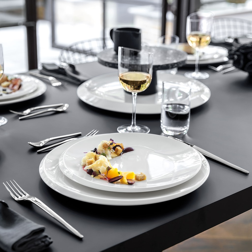 Villeroy & Boch Tafelgabel »Tafelgabel NewMoon 218 mm 6er Set silber« Spülmaschinenfest