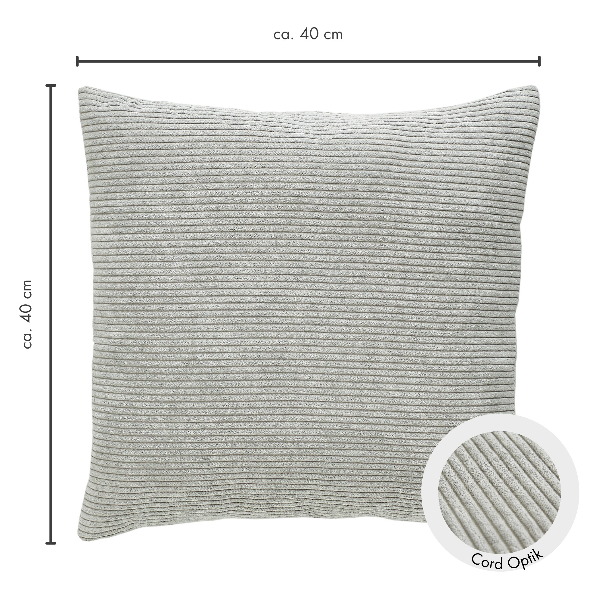 Andiamo Cord Dekokissen »Emy«, Kissenhülle mit Füllung, Sofakissen, eckig, 40x40 oder 30x50 cm