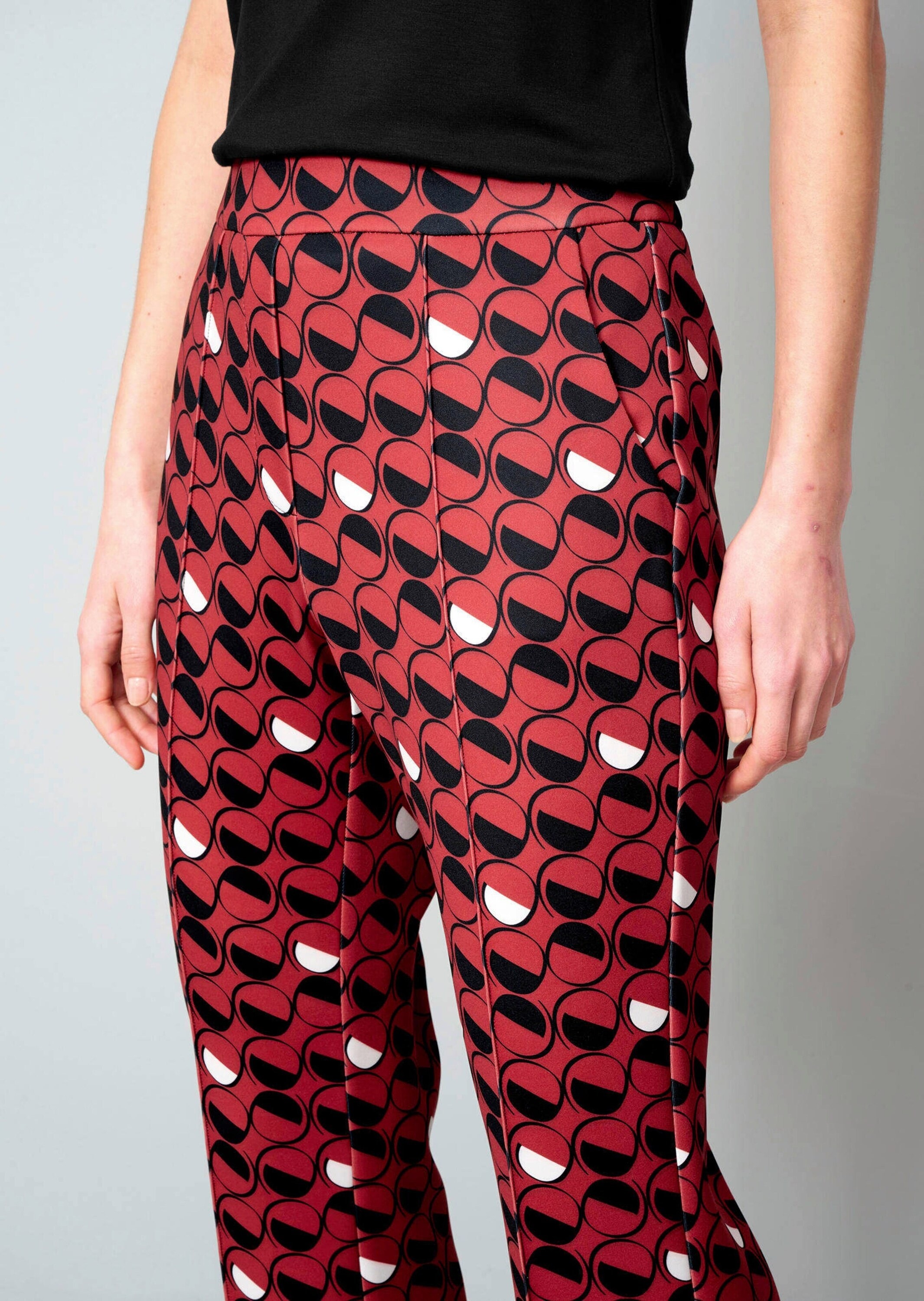 Alba Moda Stoffhose »Druckhose Druckhose mit Bordüre«