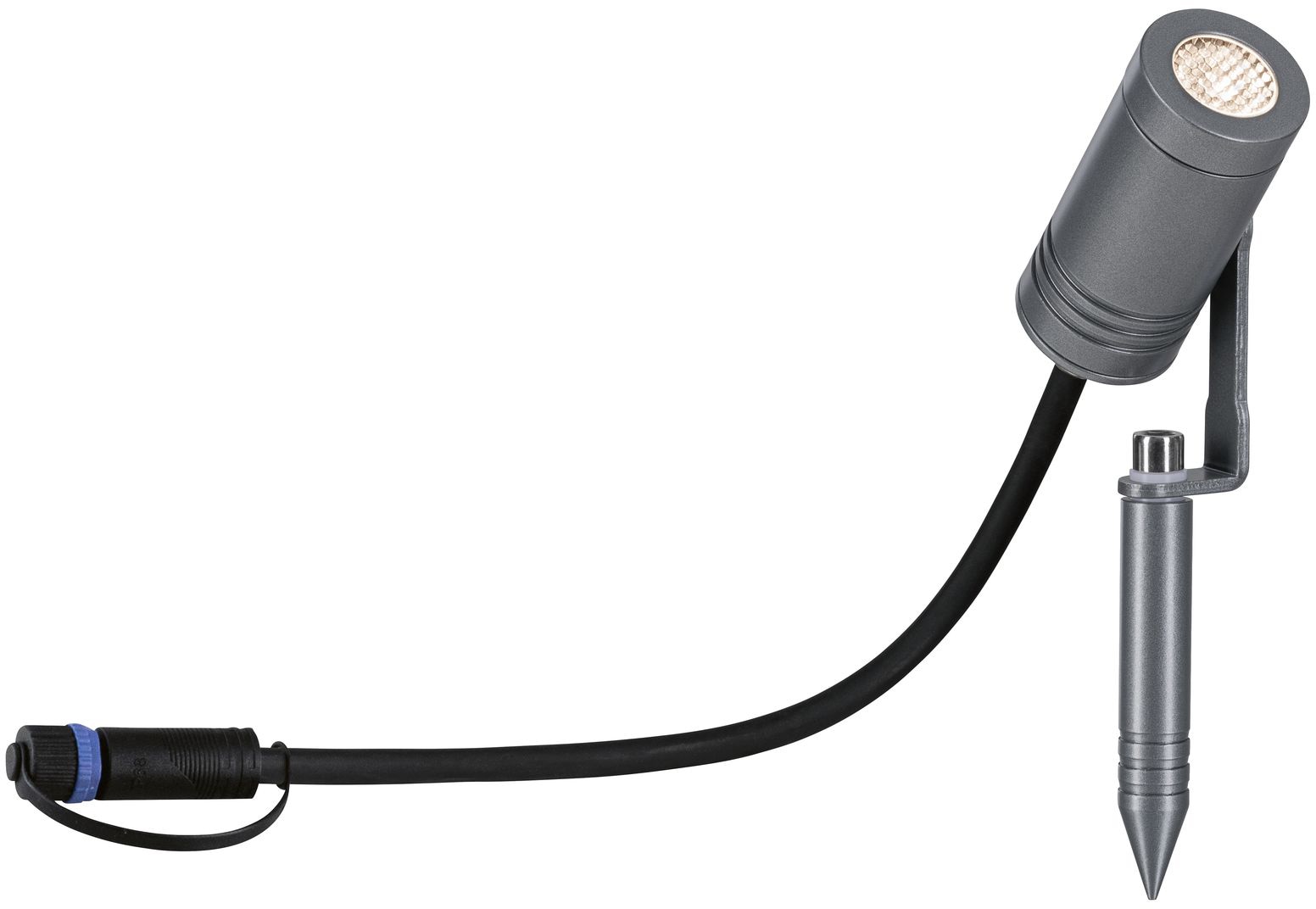 Paulmann LED Gartenstrahler »Plug&Shine«, 1 flammig, Leuchtmittel LED-Modul | LED fest integriert, LED-Modul, 7W IP65 230V 3000K Alu Grey