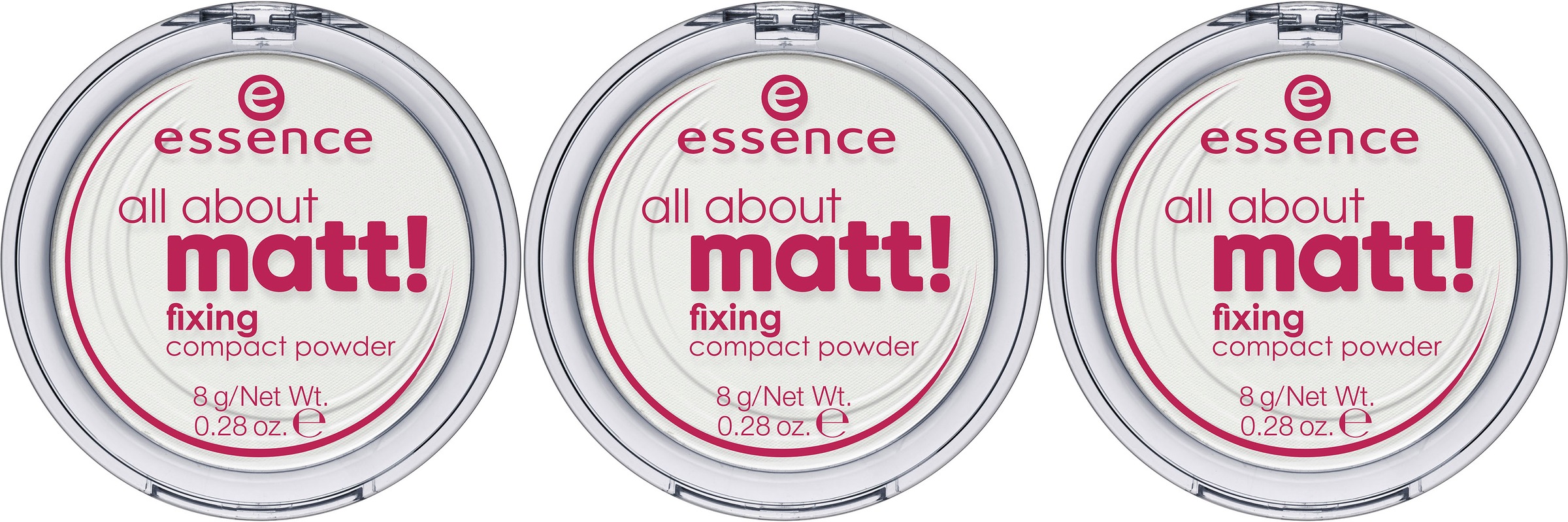 Essence Puder »all tlg.) fixing ♕ bei about compact powder«, 3 matt! (Set