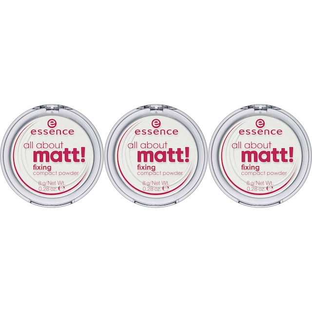 Essence Puder »all about matt! fixing compact powder«, (Set, 3 tlg.) bei ♕