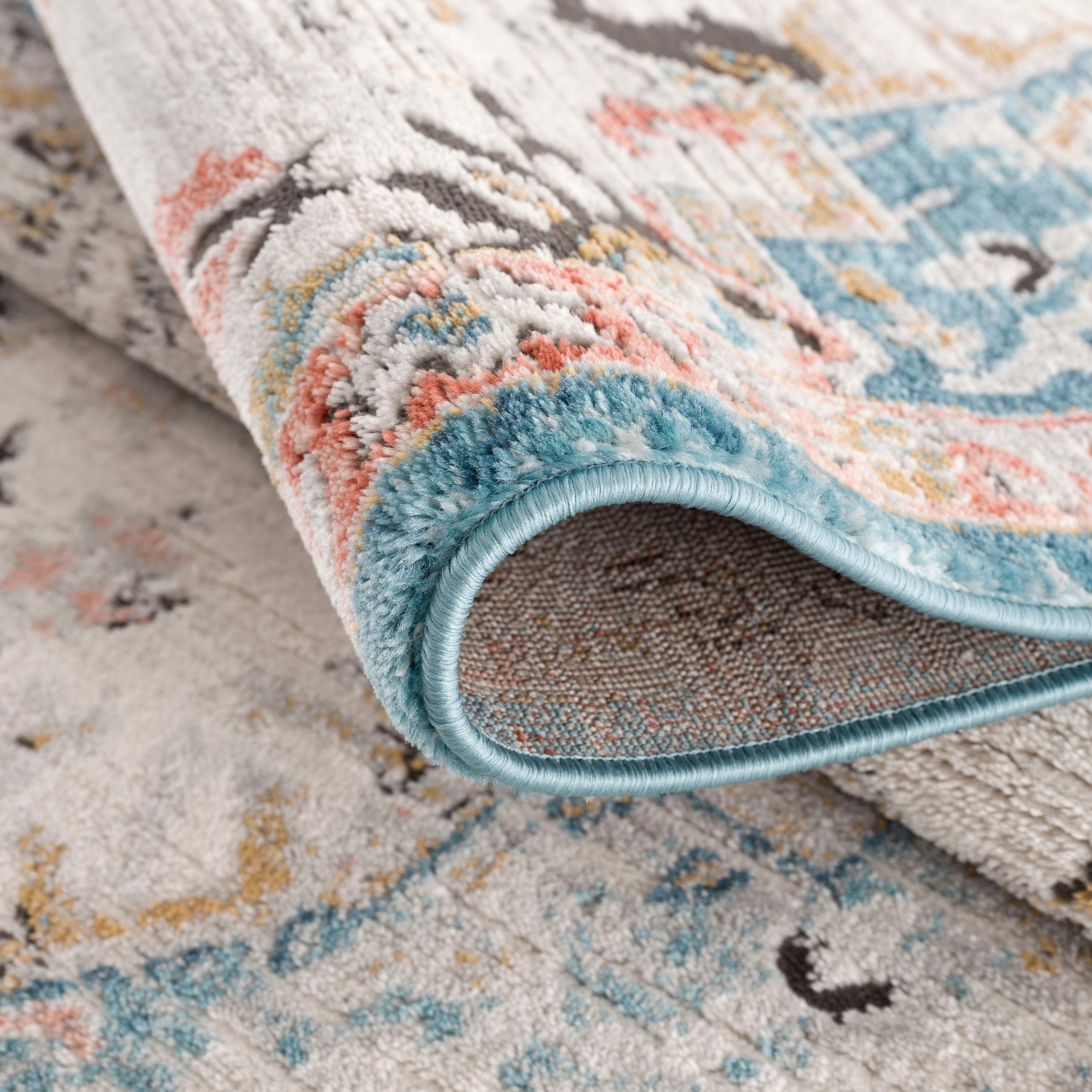 Carpet City Teppich »Novel mit Vintage-Teppich rechteckig, Fransen, 8627«, Multicolor Used-Look