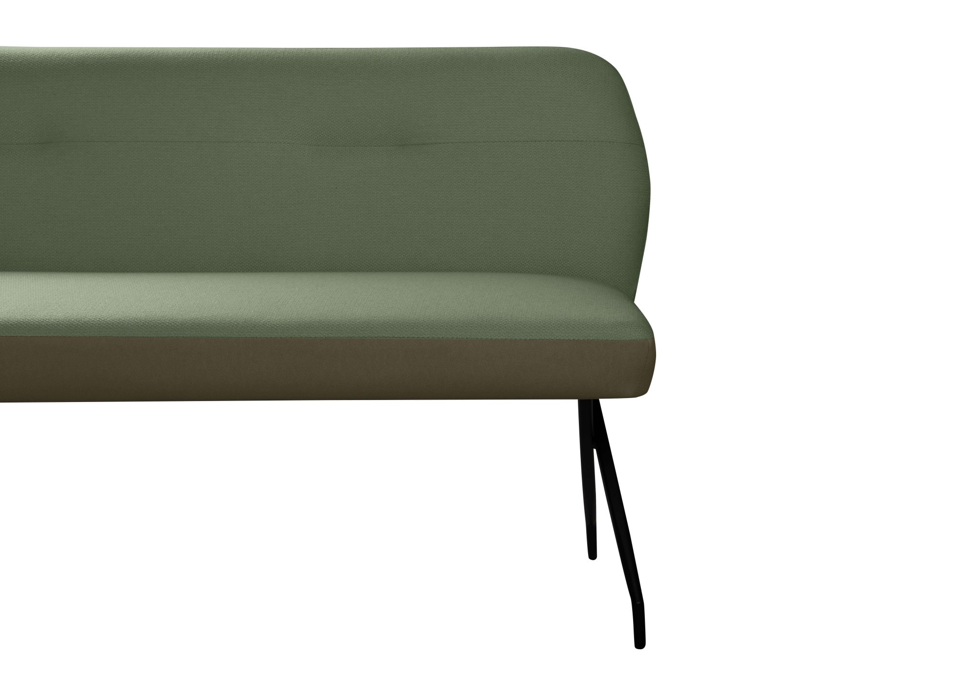 OTTO home Sitzbank »Bruna Esszimmerbank, Bank, Küchenbank, Polsterbank« Mattschwarzes Metallgestell, 2-Stoff-Design, Wellenfederung im Sitz