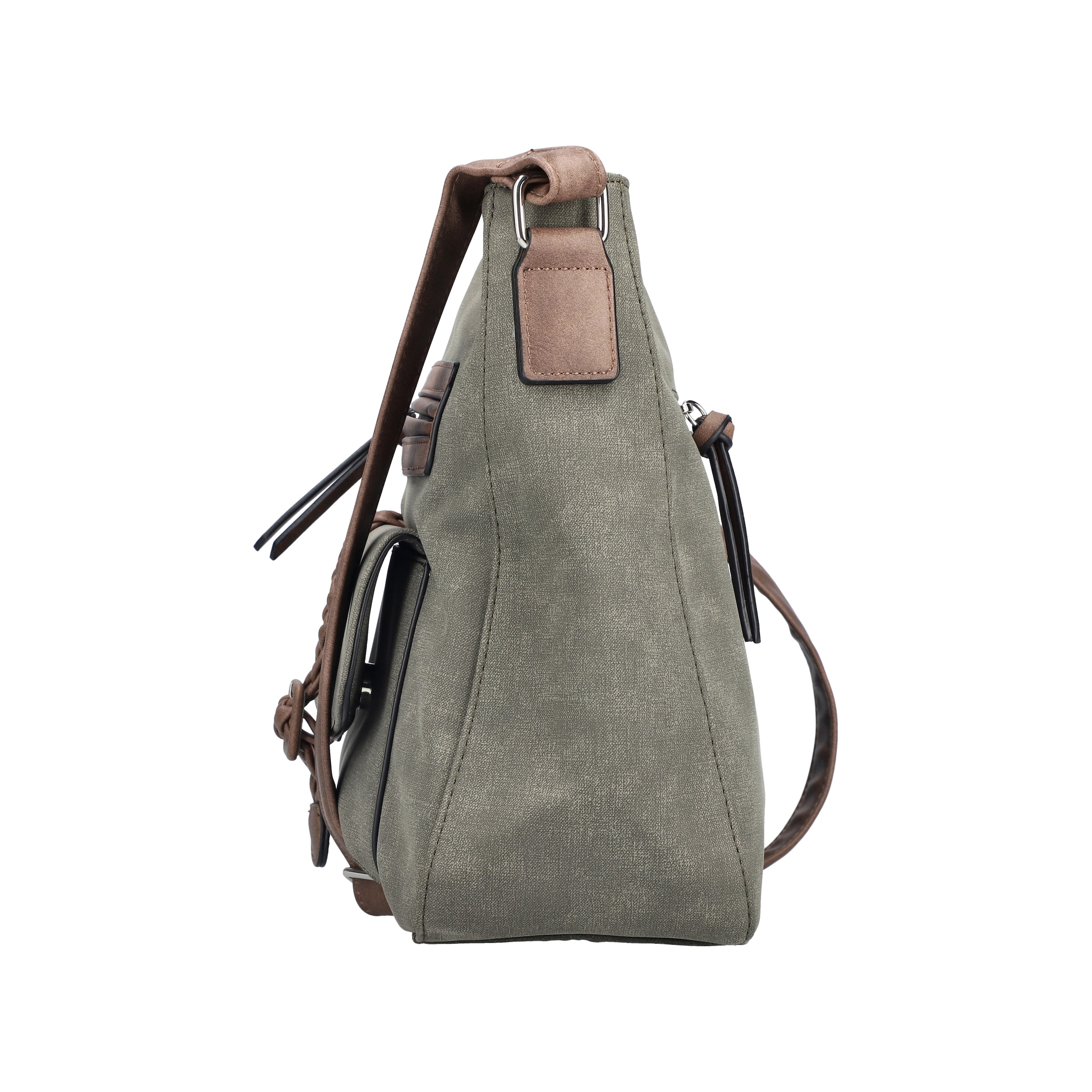Rieker Umhängetasche »Montenegro/Guana/Eagle« Damen Schultertasche, Handtasche mit Zierschnalle und Flechtband