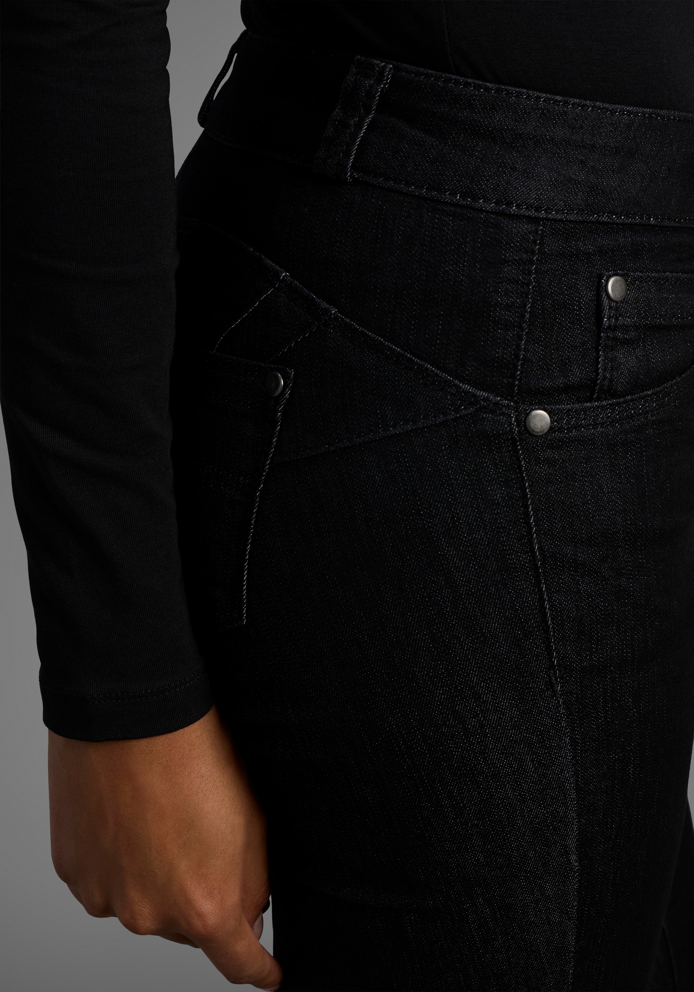 Arizona Skinny-fit-Jeans »Shaping«, skinny Passform, normale Leibhöhe, in Stretch-Qualität, Used-Look