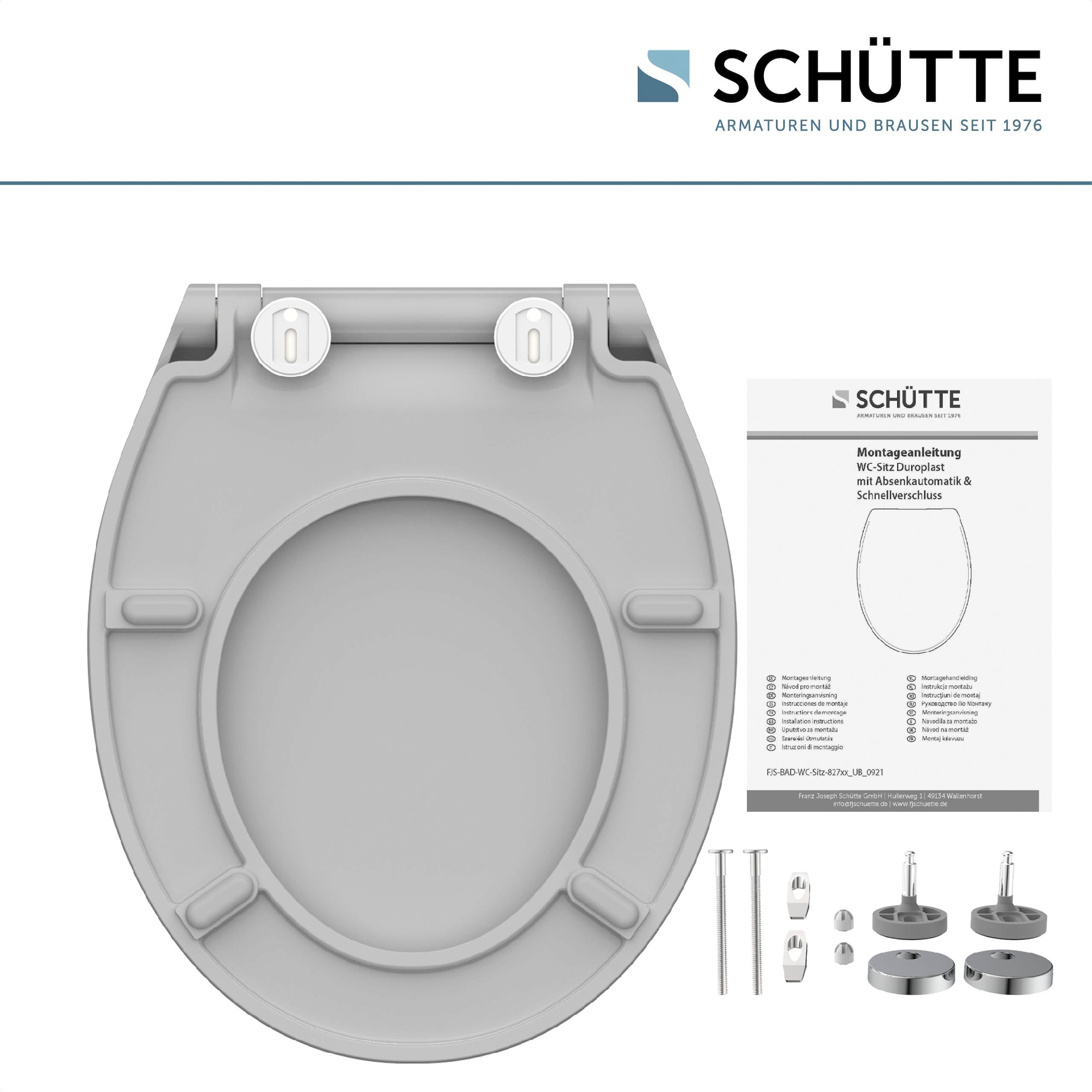 Schütte WC-Sitz »SLIM« Duroplast, Absenkautomatik, Schnellverschluss, besonders flache Form