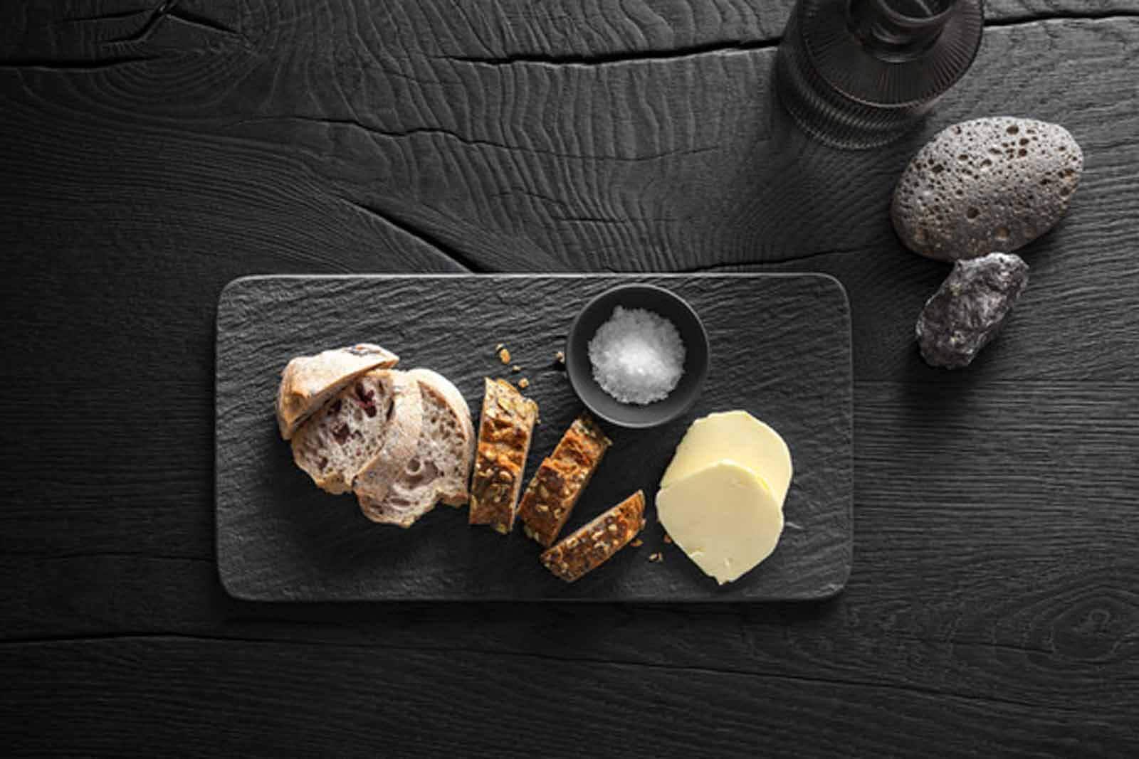 Villeroy & Boch Servierplatte »Servierplatte Manufacture Rock 35 cm schwarz«