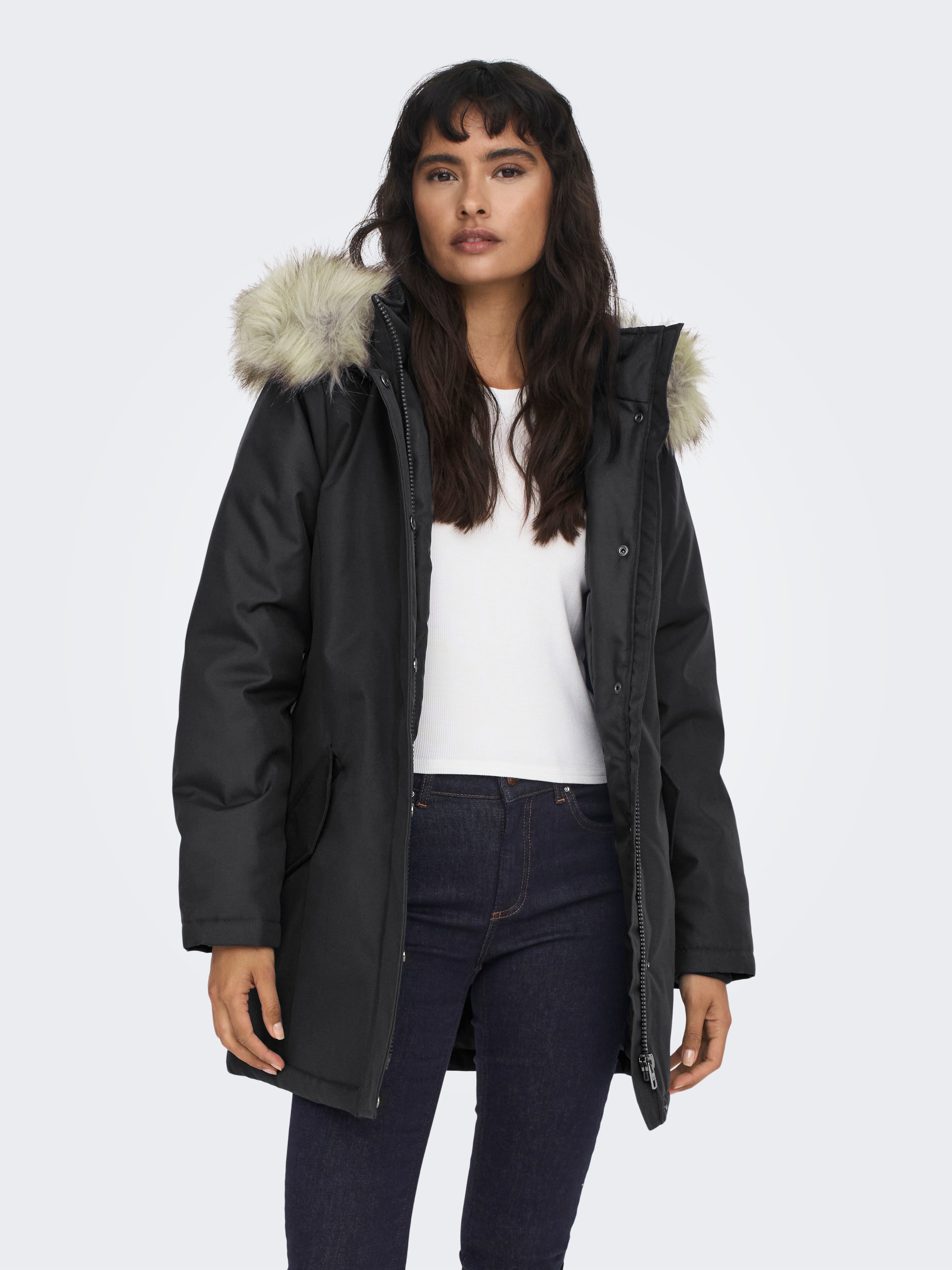 ONLY Parka »ONLNEWKATY PARKA LIFE OTW CC« mit Kapuze Kunstfaser,
