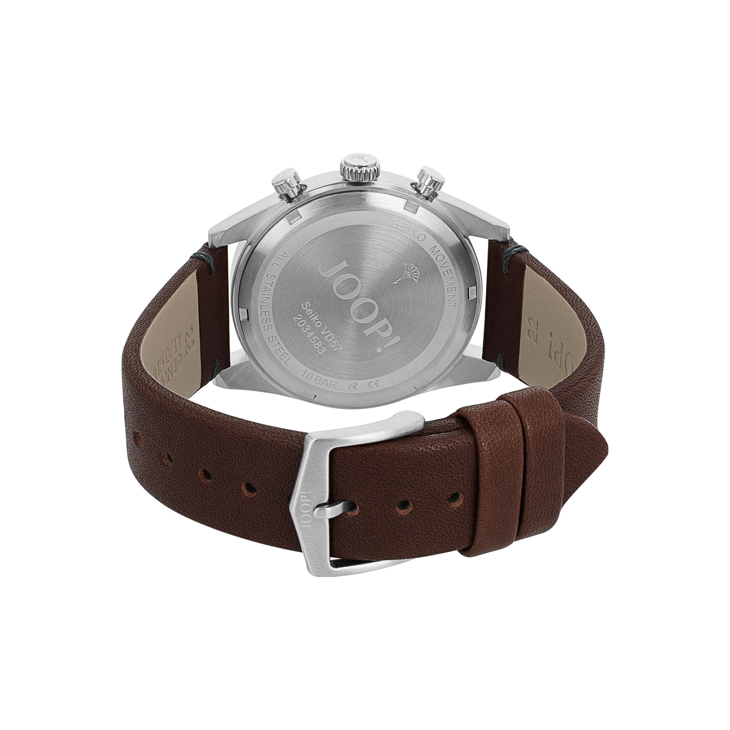 JOOP! Chronograph Quarzuhr, Armbanduhr, Herrenuhr, Lederarmband, analog, Tag