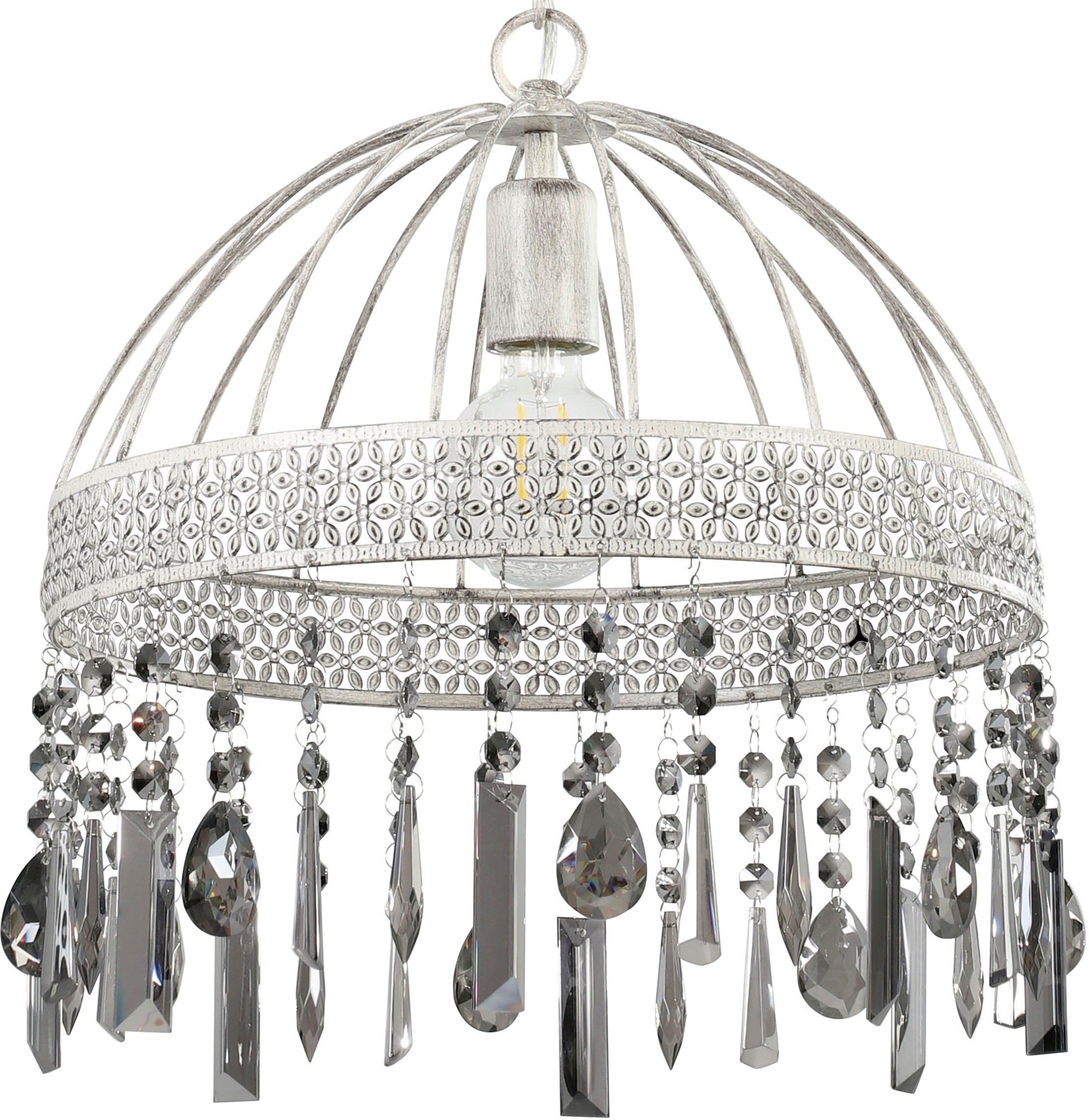 EGLO Hängeleuchte »STEELEVILLE« E27 1 Stk. Hängeleuchte in braun und weiß aus Stahl  -  exkl. E27 - 1X40W