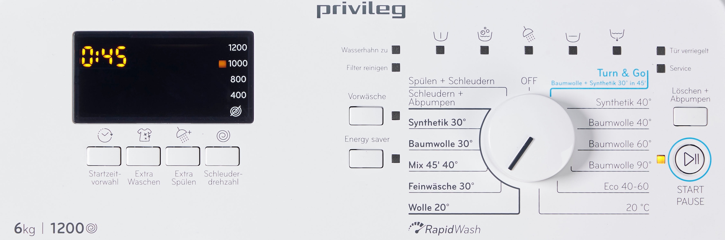 Privileg Family Edition Waschmaschine Toplader »PWT E612531P N (DE)«, PWT  E612531P N (DE), 6 kg, 1200 U/min, 50 Monate Herstellergarantie mit 3  Jahren XXL Garantie | Toplader