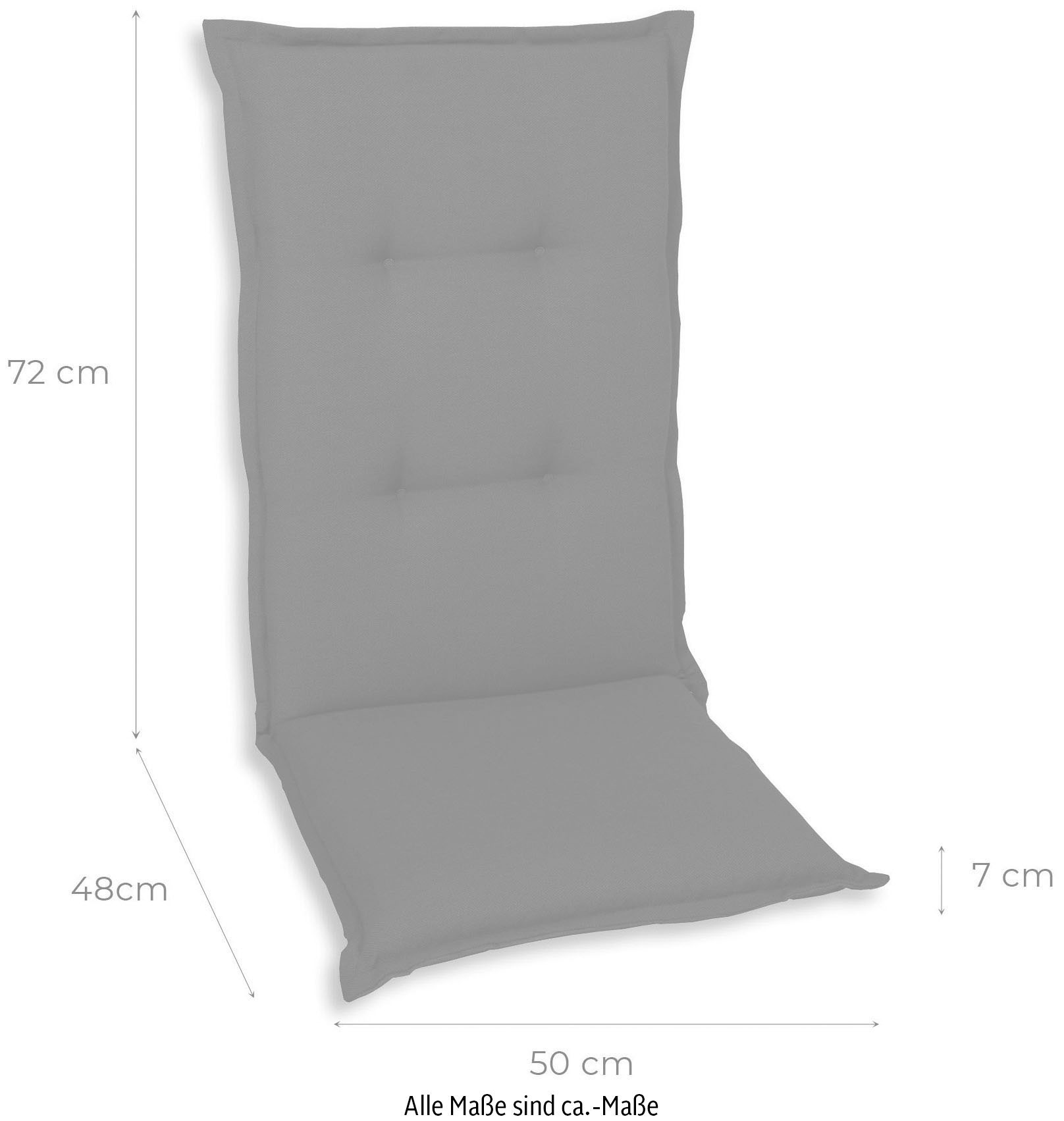 GO-DE Hochlehnerauflage, in verschiedenen Ausführungen