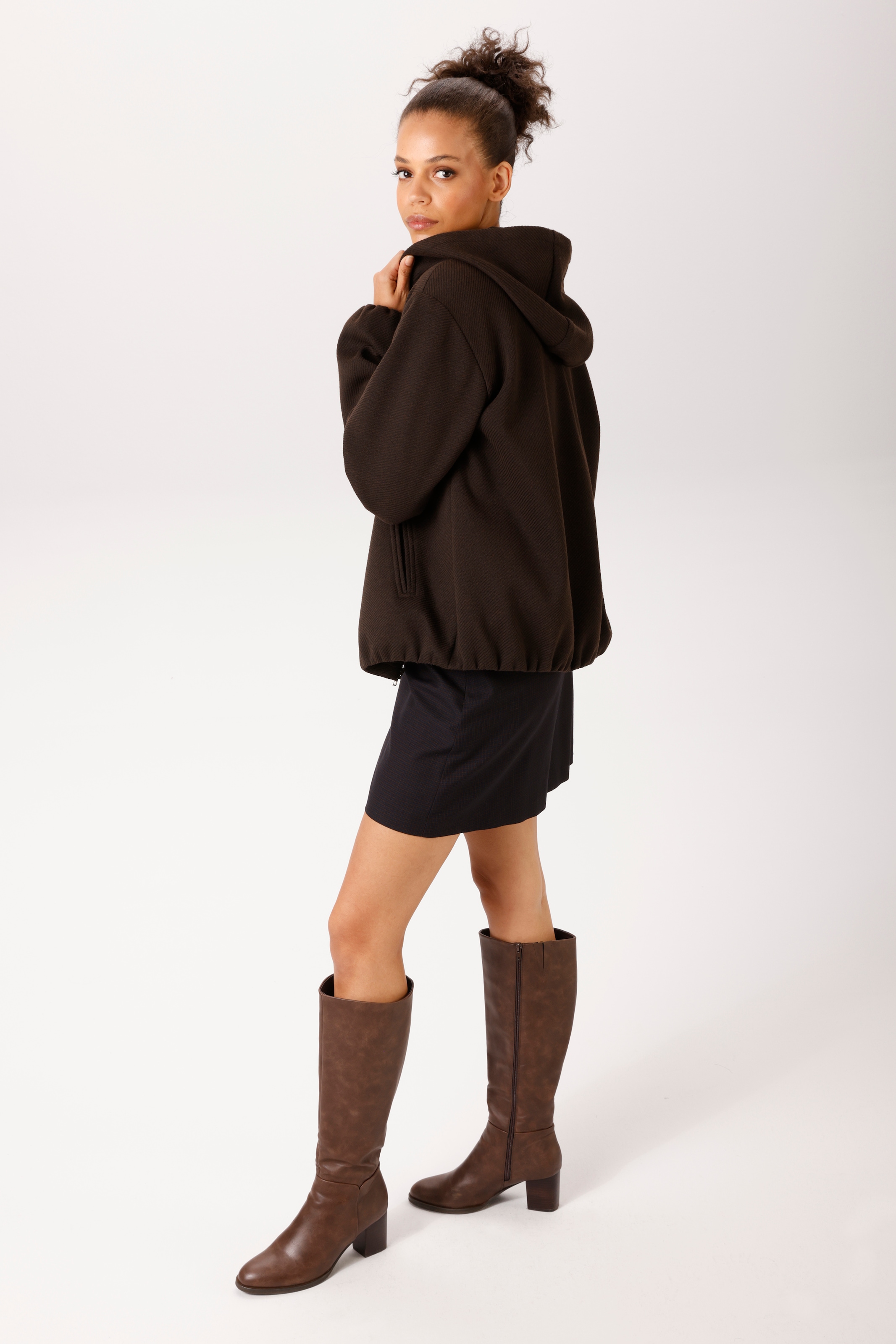 Aniston CASUAL Fleecejacke mit Kapuze mit Kapuze - NEUE KOLLEKTION