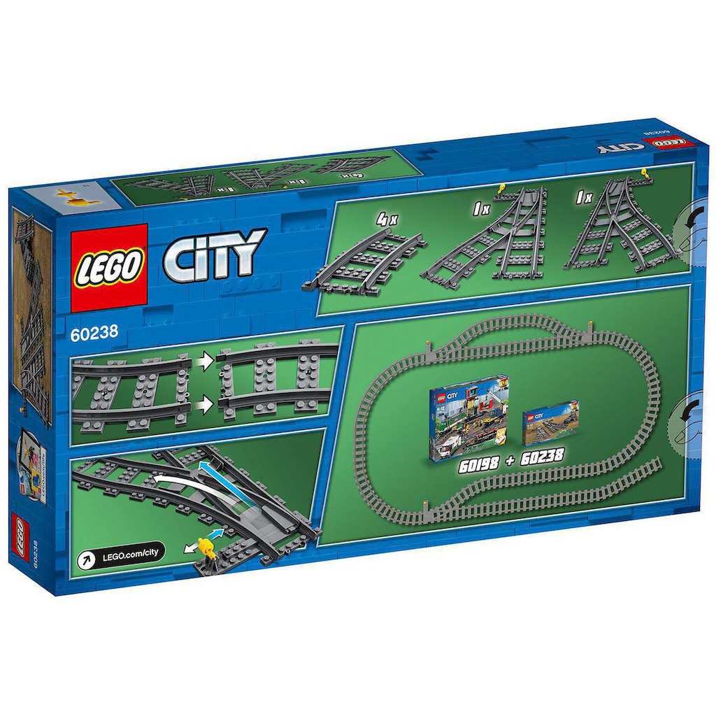 LEGO® Konstruktionsspielsteine »Switch Tracks (60238), LEGO® City«, (6 St.), Made in Europe