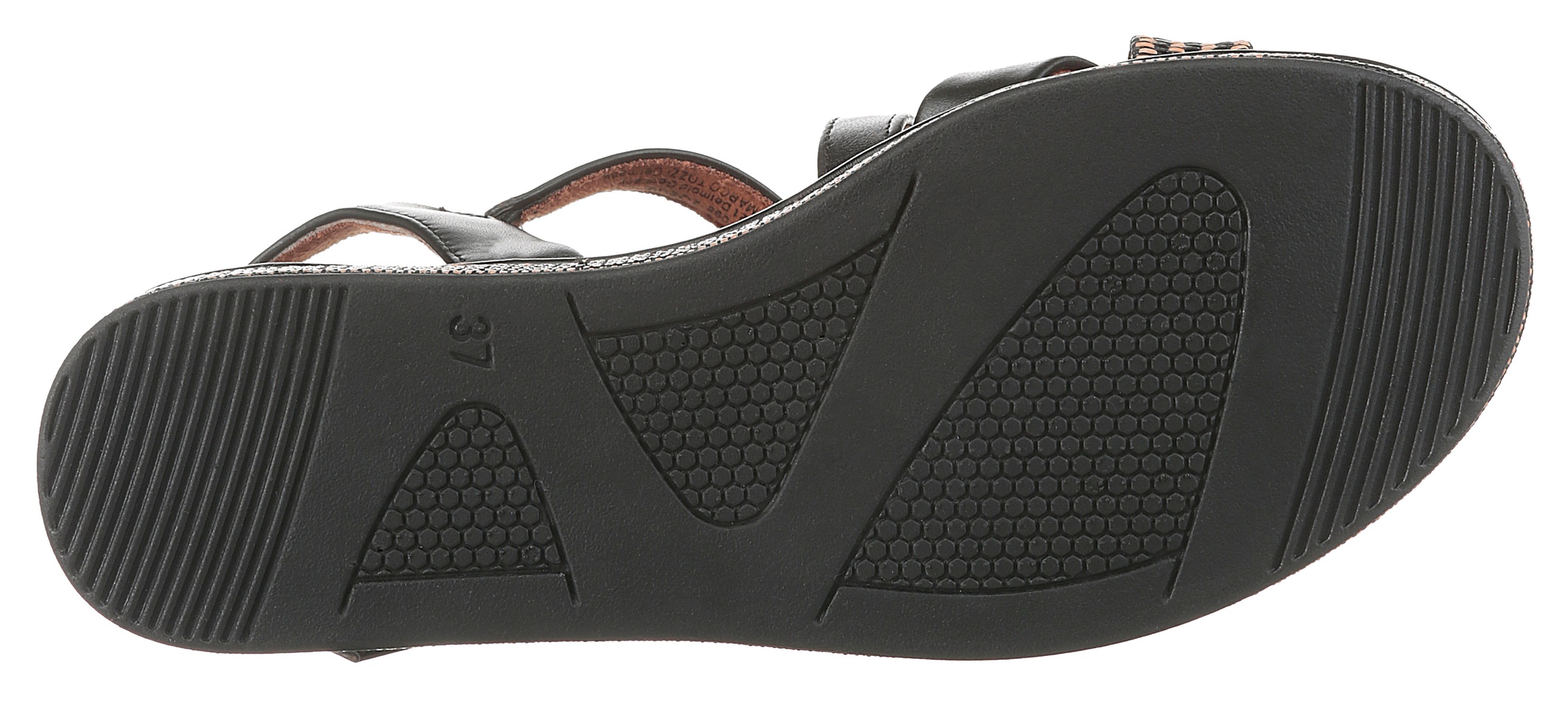 MARCO TOZZI Plateausandaletten  , Sandale, Sommerschuh mit feinen, gekreuzten Riemchen