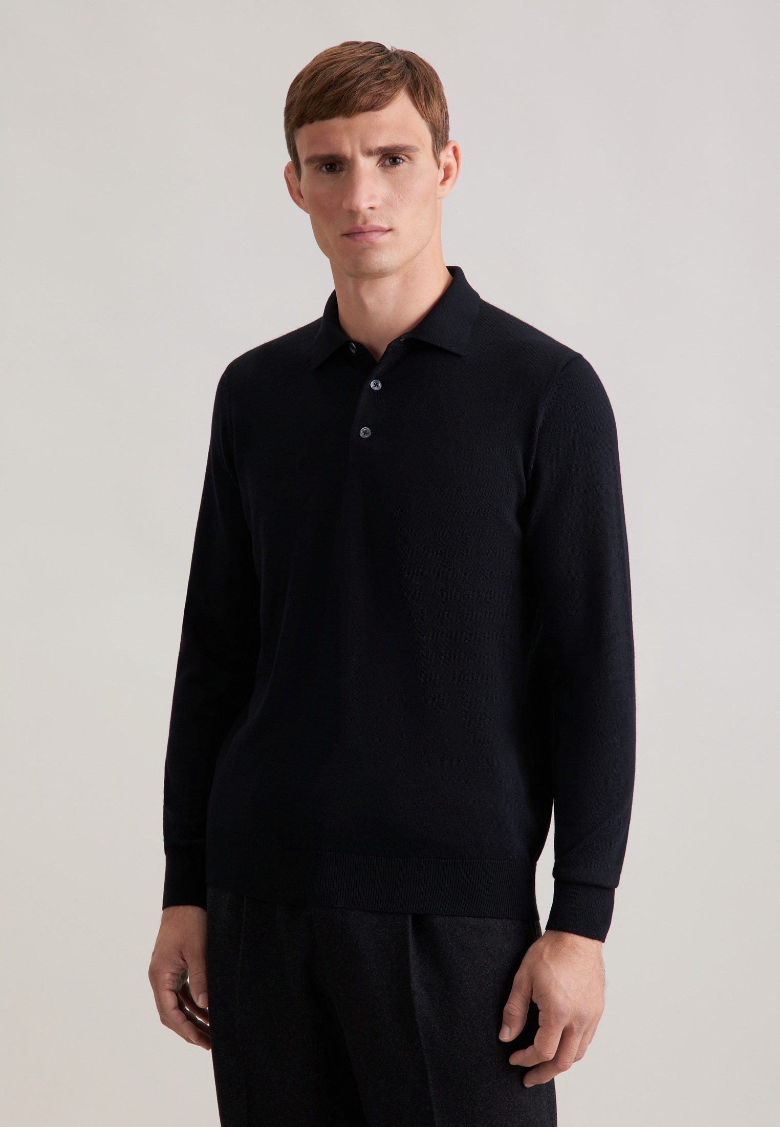 seidensticker Strickpullover »Schwarze Rose« 1/1 Kragen Uni