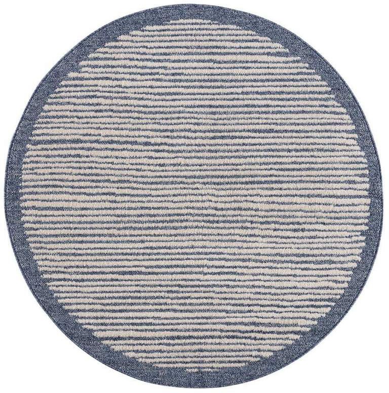 Carpet City Teppich »Art 2231«, rund, 7 mm Höhe, Kurzflor, Streifen-Muster, ideal für Flur & Diele