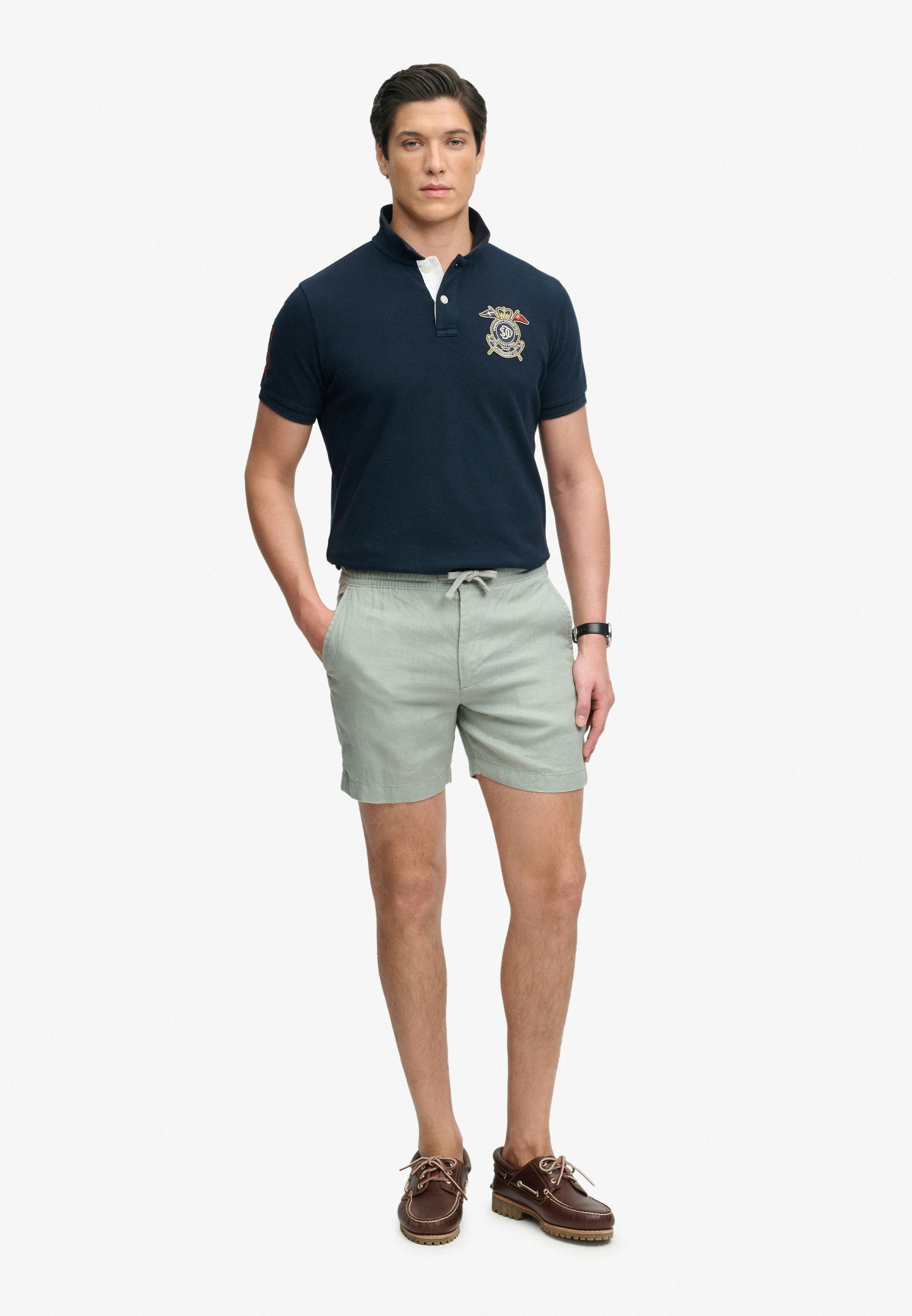 Superdry Shorts »MERCHANT LINEN SHORT«  aus Leinen, Relaxed Fit, mit Reißverschluss