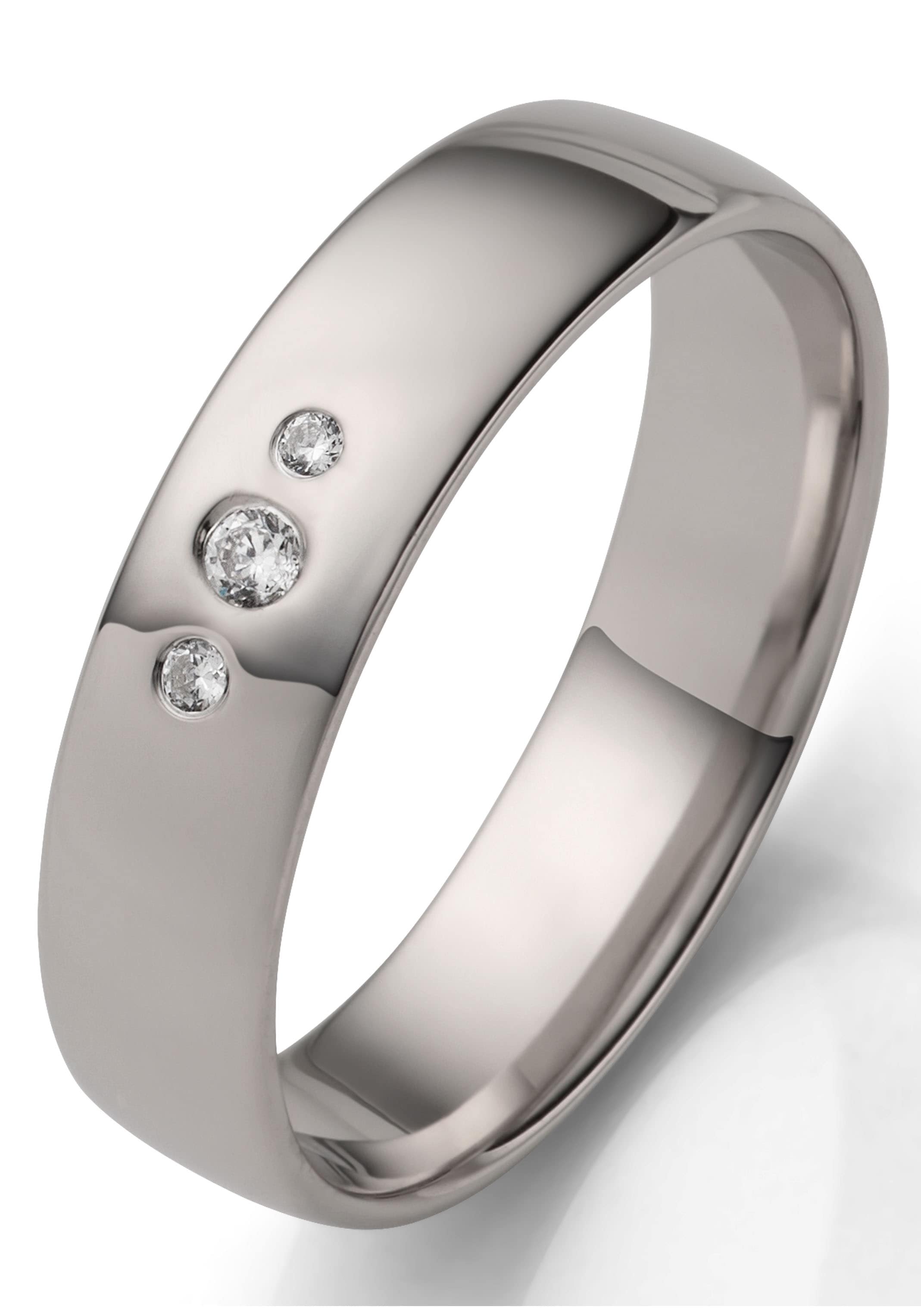 Firetti Trauring »Schmuck Geschenk Hochzeit Ehering "LIEBE"« Made in Germany - wahlweise mit oder ohne Zirkonia (synth.)