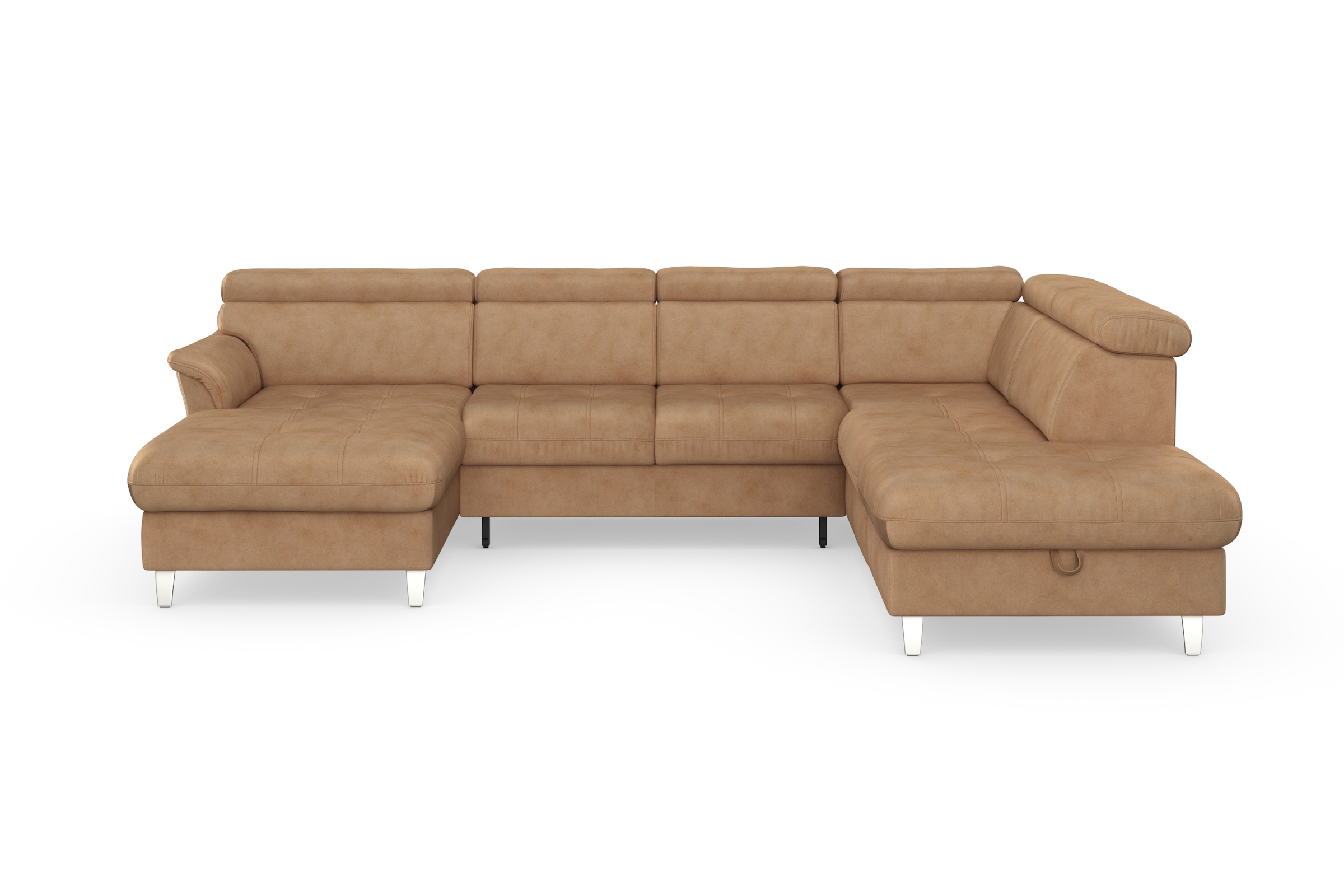 sit&more Wohnlandschaft »Marano U-Form«, inklusive Kopfteilverstellung, wahlweise mit Bettfunktion, Bettkasten