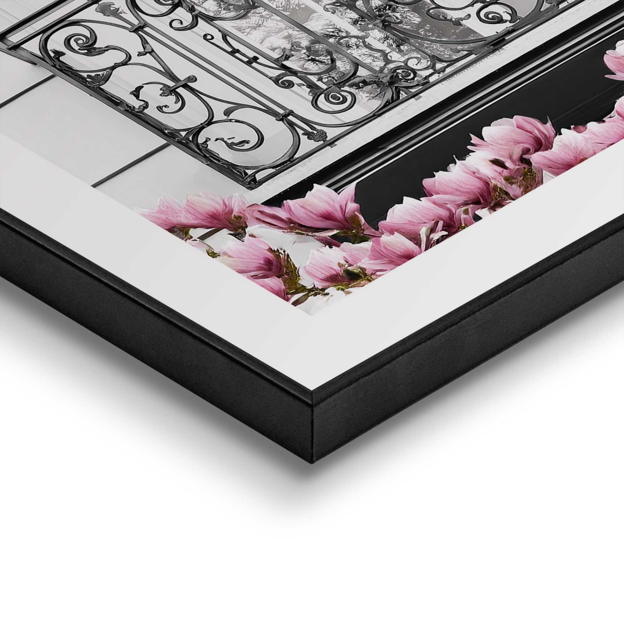 Reinders! Poster »Romantischer Balkon« Wohnzimmer - Schwarz-Weiß - MDF - Gebäude - 30x40 cm