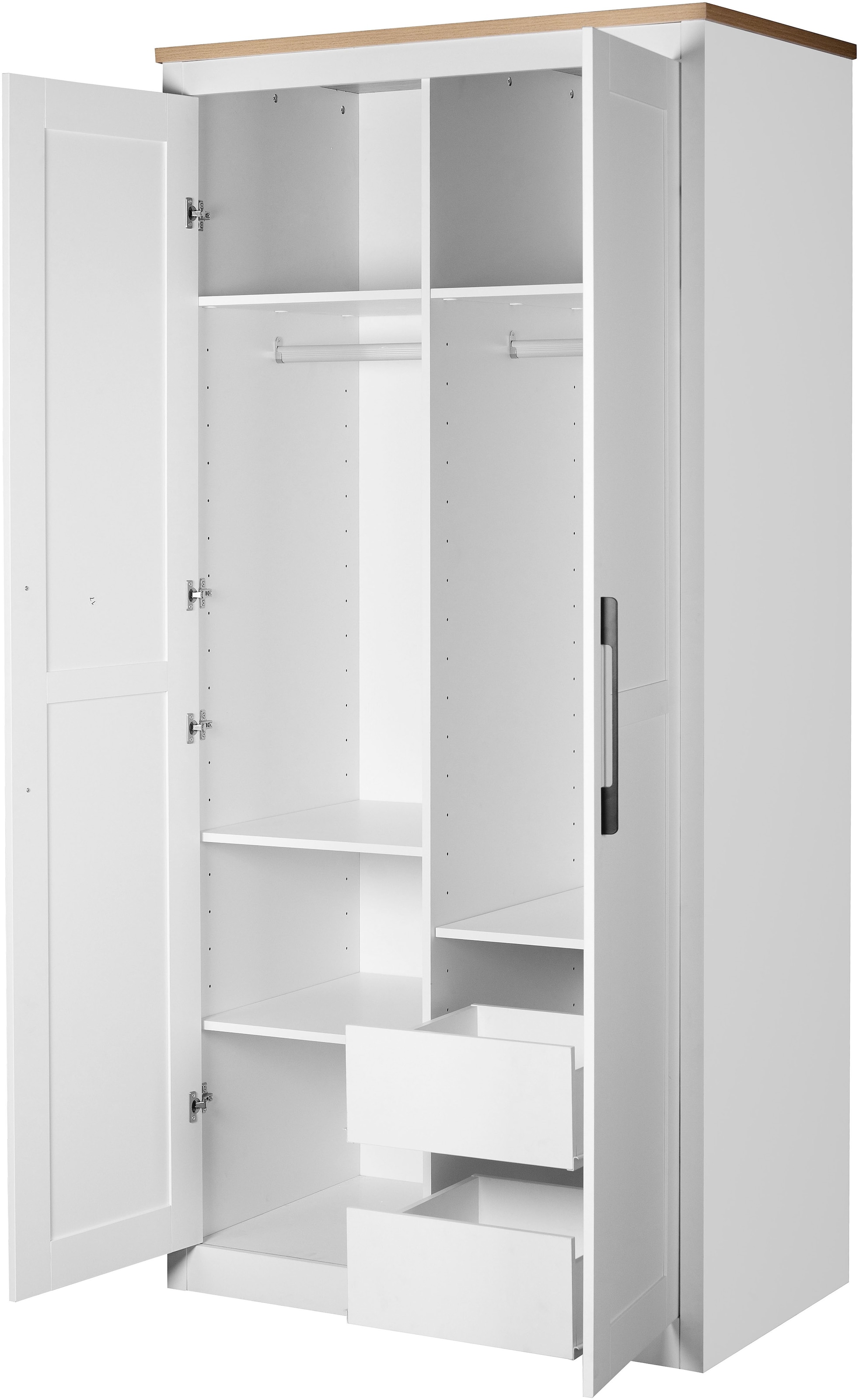 OTTO home Kleiderschrank »Büsum Schlafzimmer Schrank Otto´s Choice« stabile robuste Bauweise mit optimaler Aufteilung,  Schlafzimmerschrank Landhaus Design Garderobe Schrank Bestseller