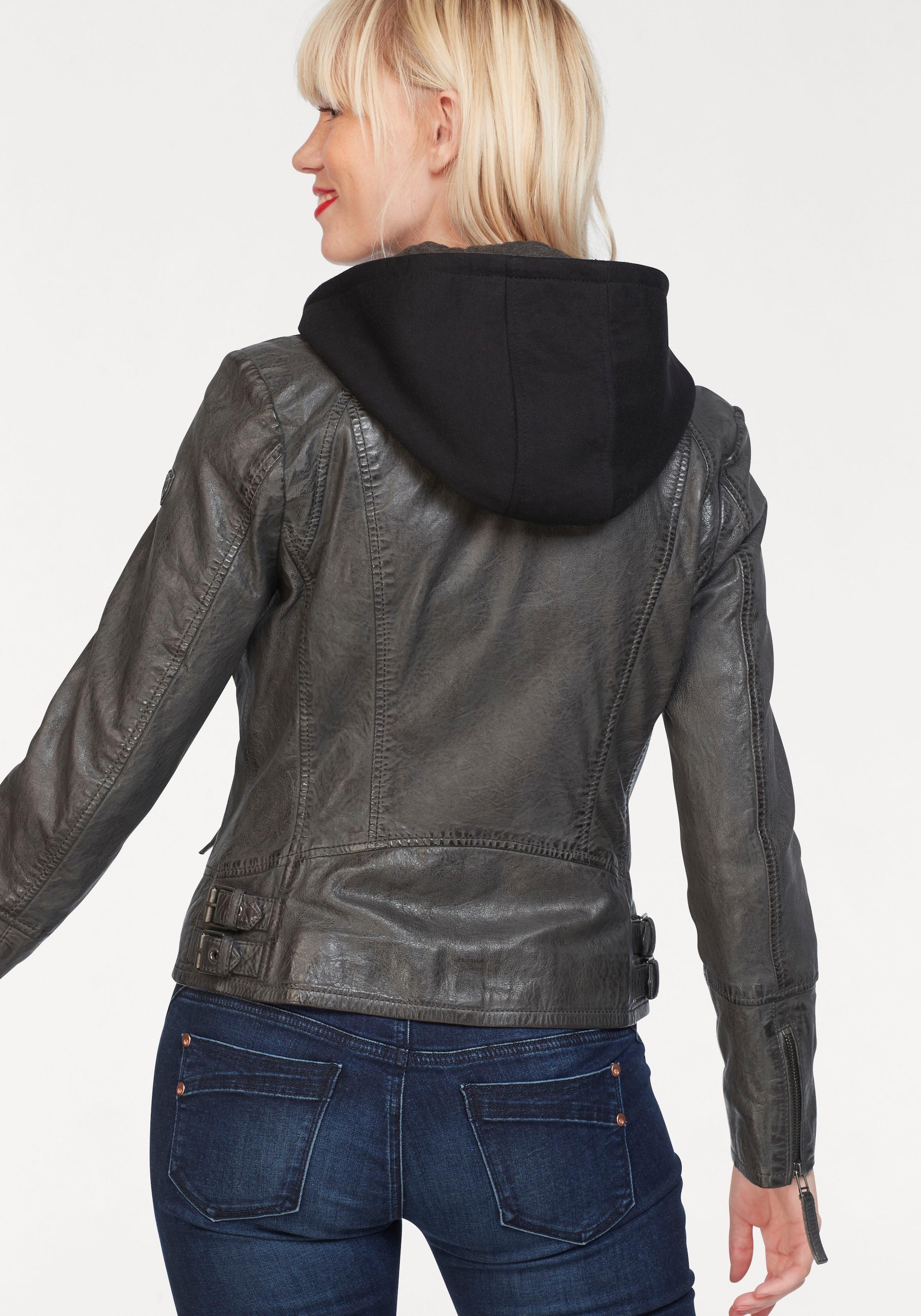 Gipsy Lederjacke »NOLA«, mit Kapuze, Two-in-One Style - mit abnehmbarer  Jersey-Kapuze bei ♕