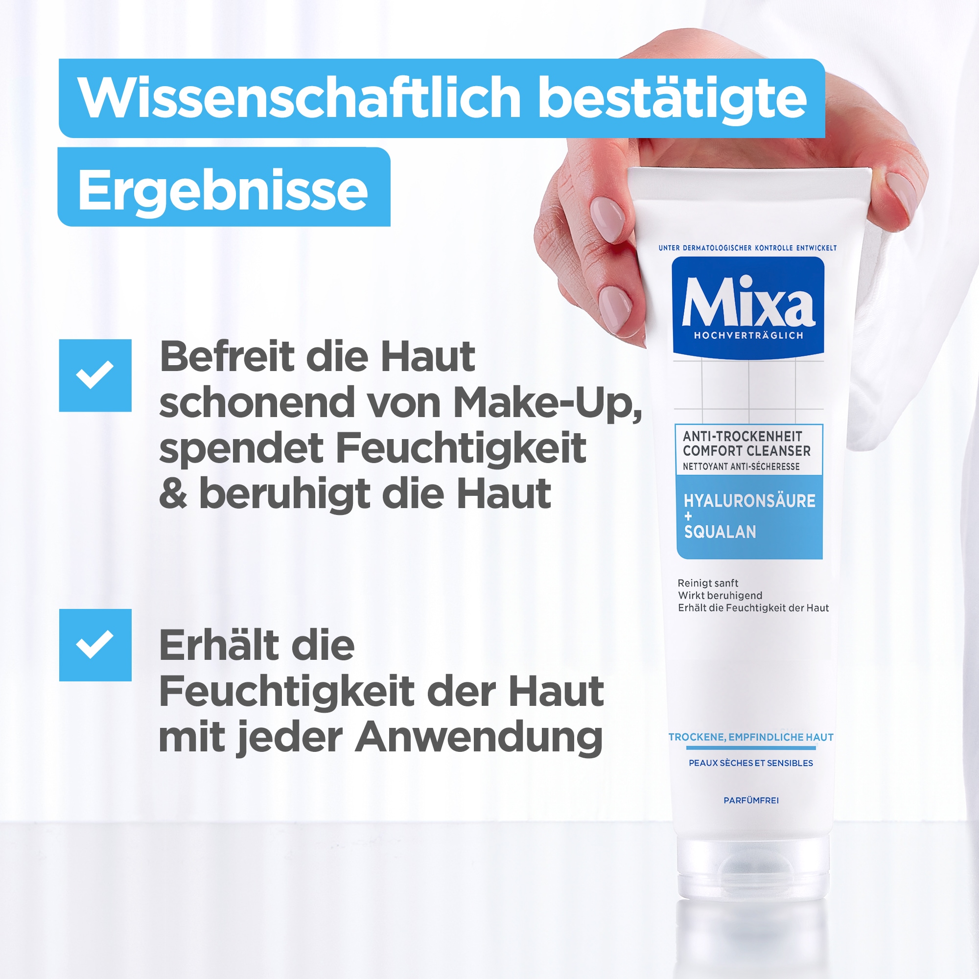 Mixa Gesichts-Reinigungsfluid »Mixa Anti-Trockenheit Comfort Cleanser« mit hoher Wirkungskraft