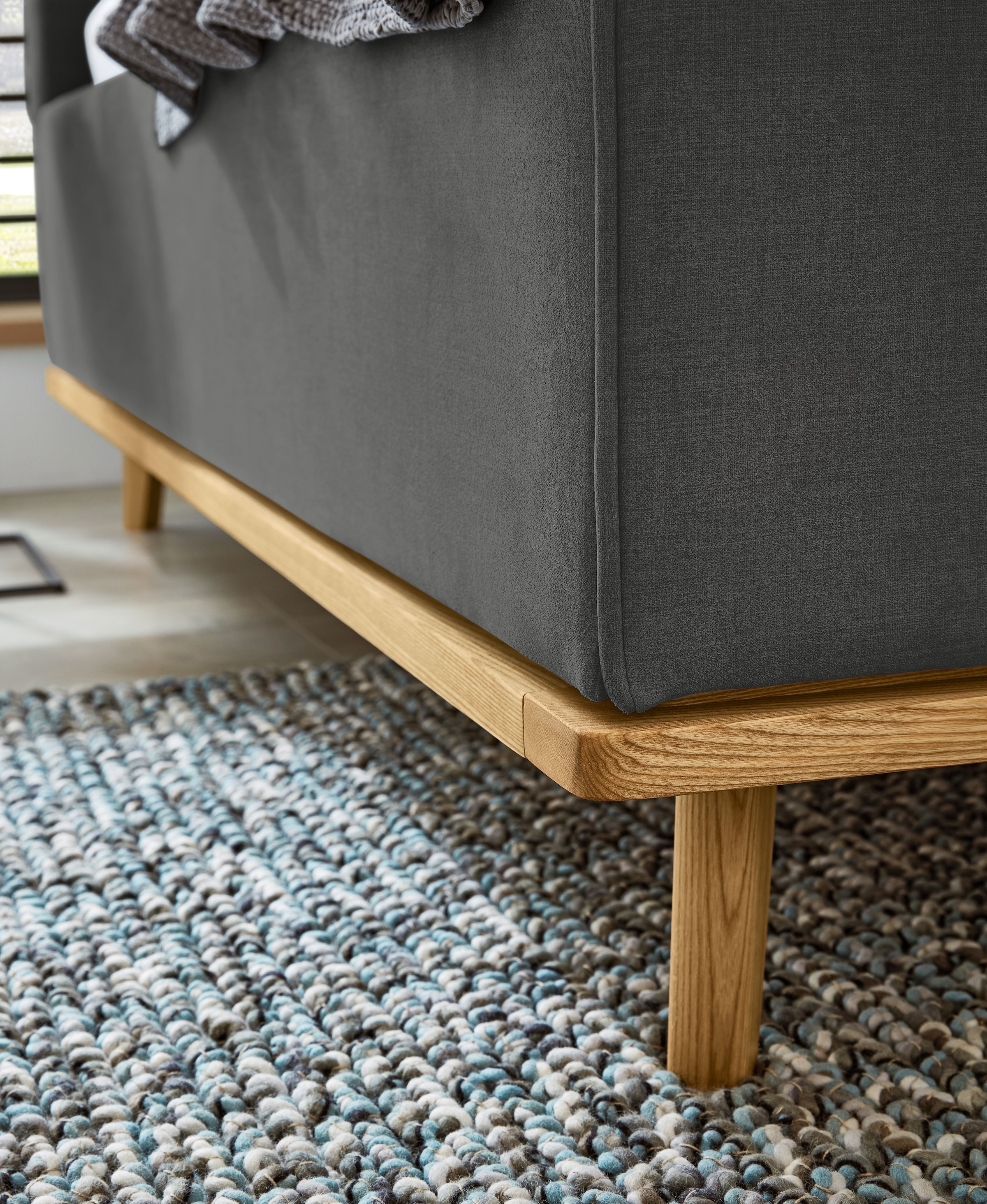 Musterring Polsterbett »Delphi« Eicherahmen massiv, Kopfteil mit Steppung