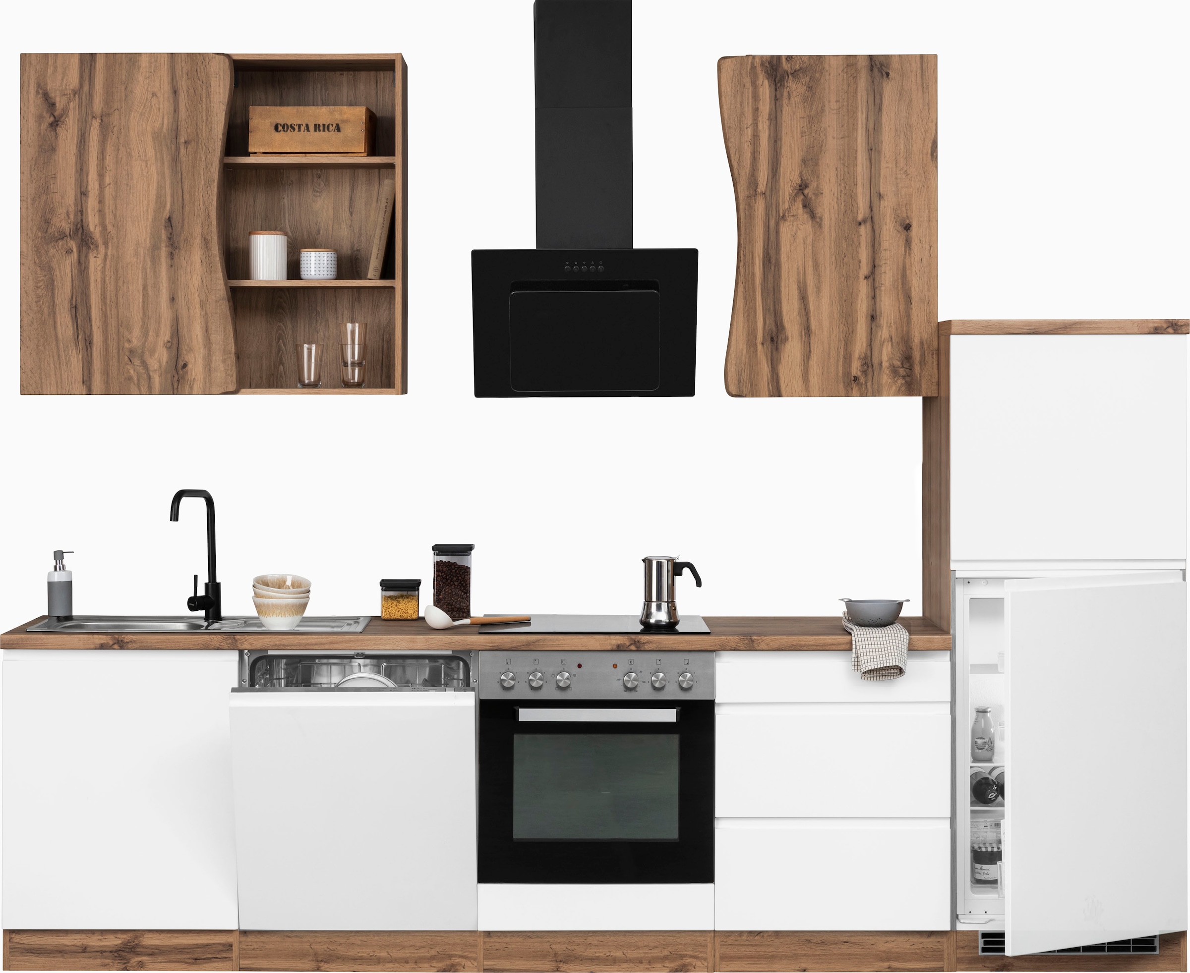 HELD MÖBEL Küche auf 300cm hochwertige E-Geräte, kaufen breit, MDF-Fronten oder mit »Bruneck«, wahlweise Rechnung ohne