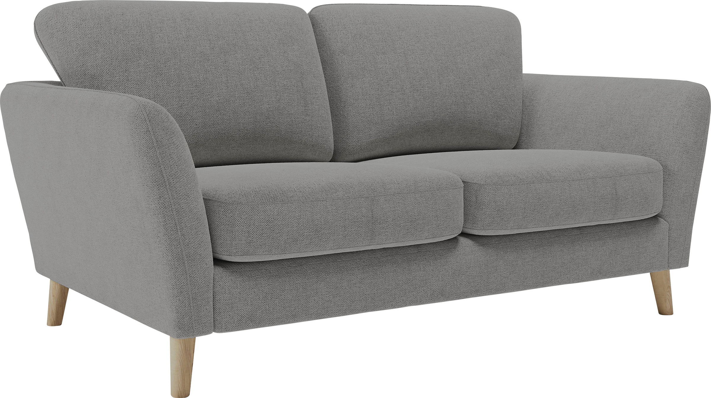 Home affaire »MARSEILLE Kompaktsofa 170 cm, Cord, Flachgewebe, Struktur, Webstoff« Massivholzbeine Eiche, Landhausstil, Wellenunterfederung